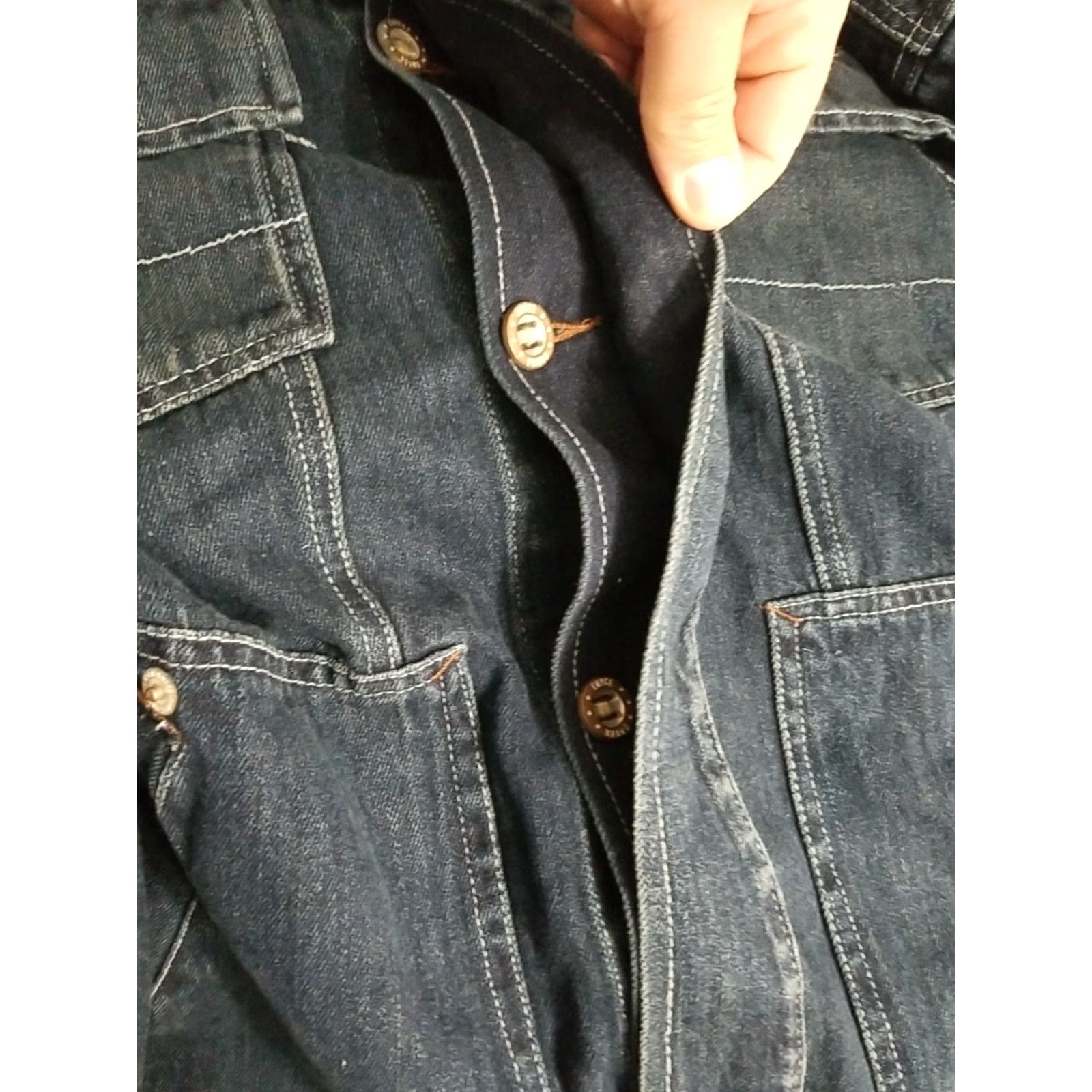 Enyce VINTAGE Enyce Denim UTILITY Jean Jacket XL Men Blue Denim Jacket Jeans Casual Button-Down Collar - Size US 36 / EU 52 - 7 Thumbnail
