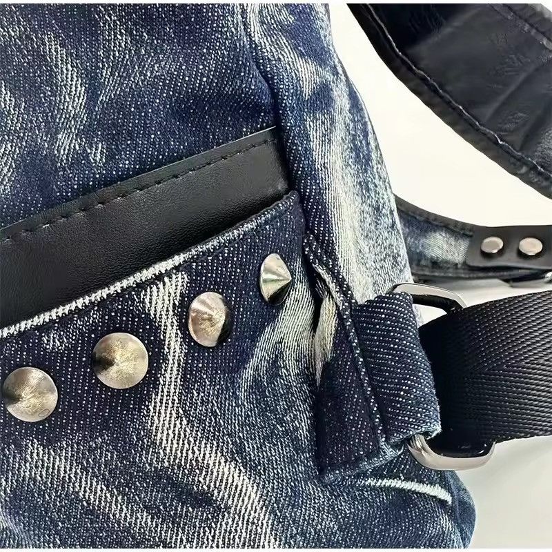 Other Punk Streetwear Rivet Capacity Canvas Eye Backpack Bag Size ONE SIZE - 10 Thumbnail