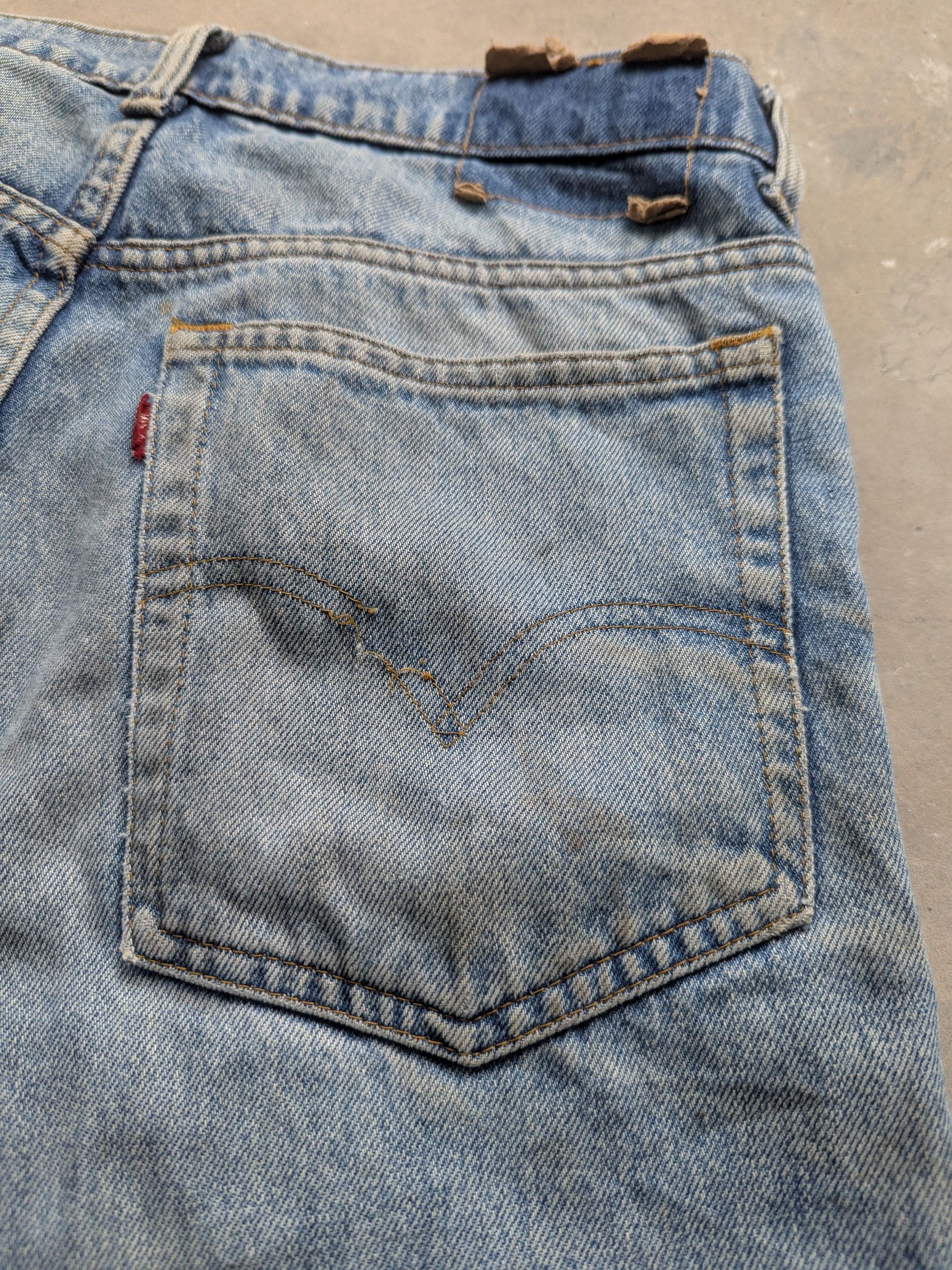 Levi's × Vintage Vintage Levis Denim Distressed Custom Patchwork Punk Style Size US 32 / EU 48 - 17 Thumbnail