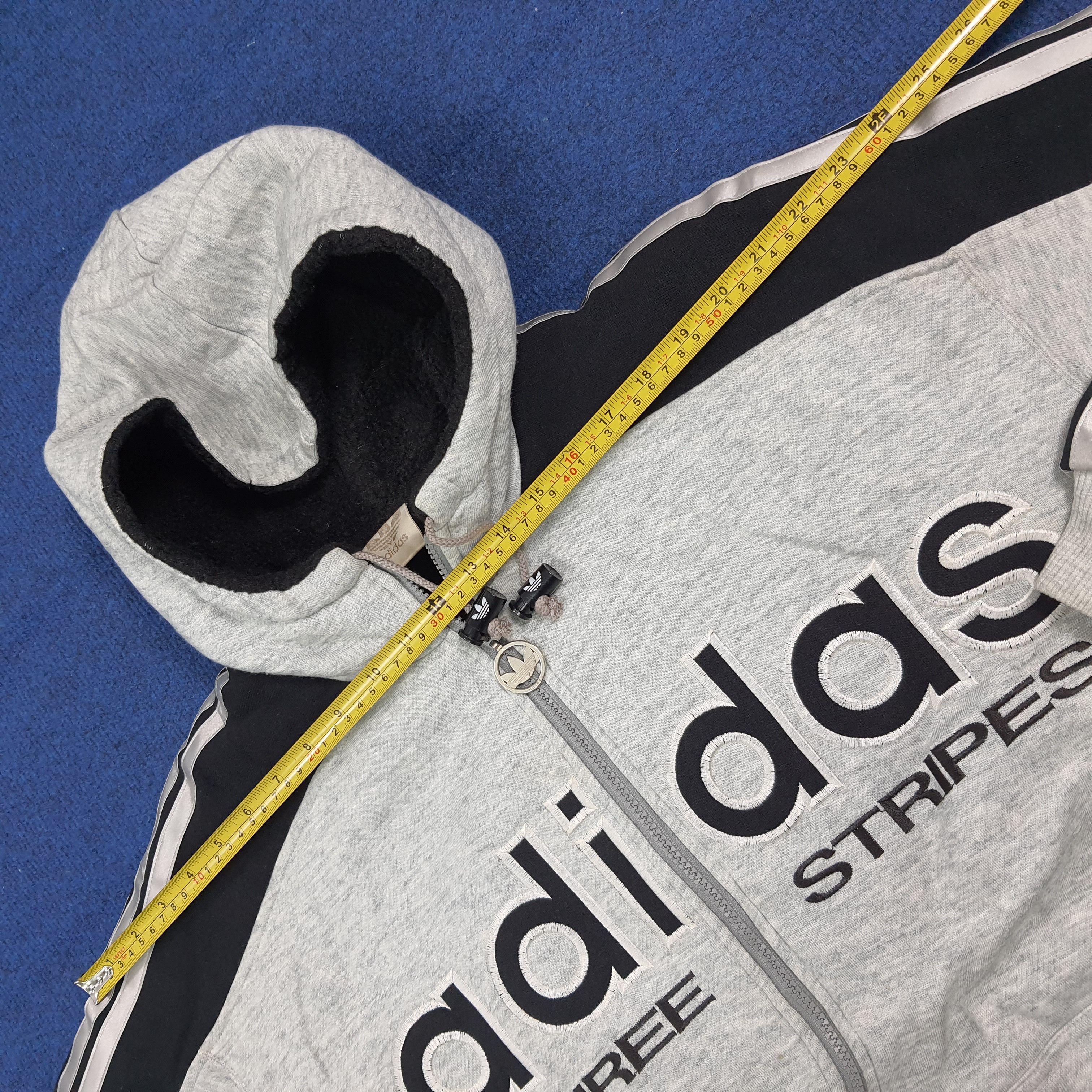 Adidas Vintage Rare 90s Adidas Big Logo Hoodie Adidas Zipper C282N9 Size US XL / EU 56 / 4 - 17 Thumbnail