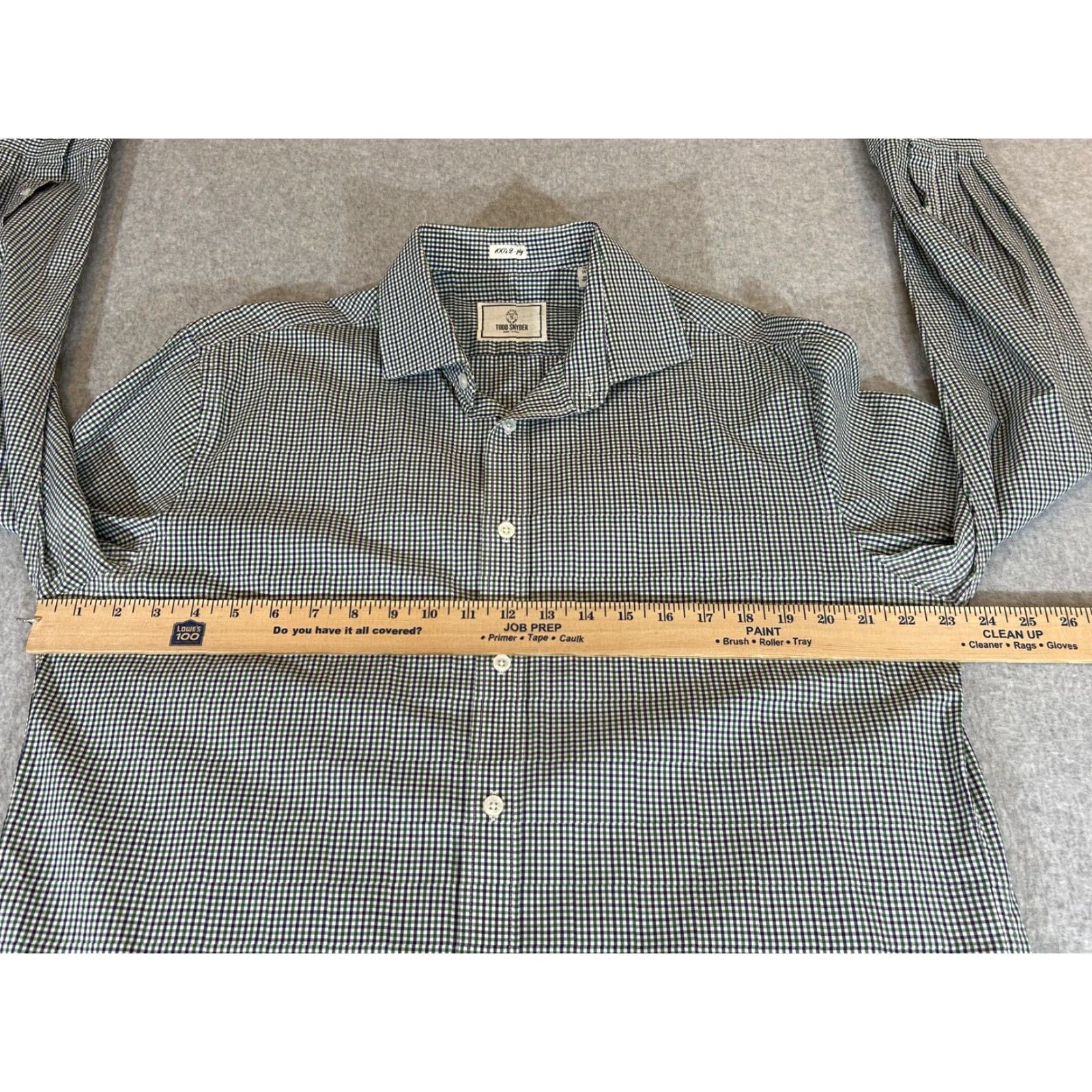 Todd Snyder Todd Snyder Shirt Men 16.5 Gingham Long Sleeve Dress Business Large 34/35 Green Size 46R - 3 Thumbnail