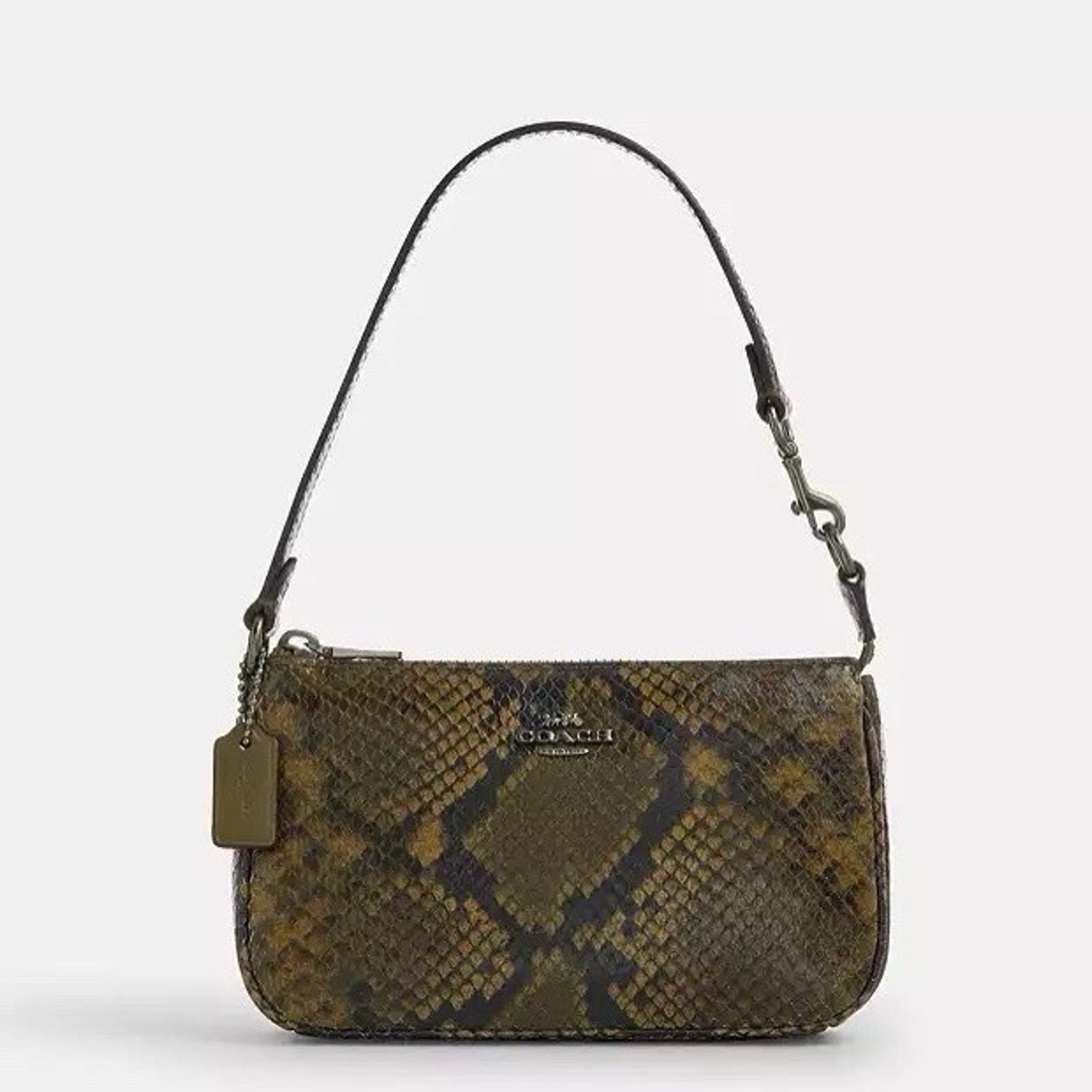 Coach NWT Coach Nolita 19 With Snake Gunmetal/Olive Multi CCF62 Size ONE SIZE - 8 Thumbnail