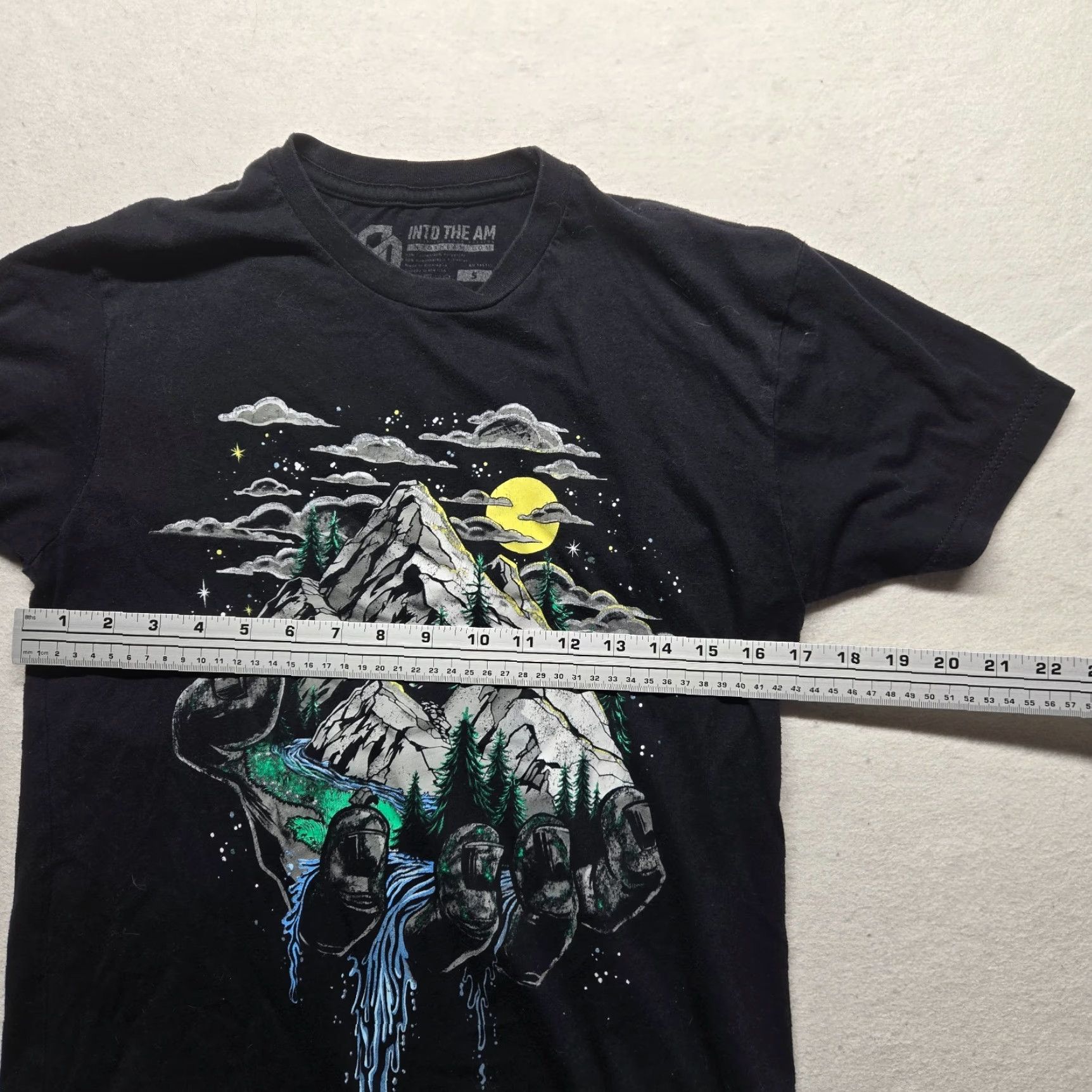 Vintage VINTAGE Tank Shirt Adult Small Black Hand Mountain Night Moon Tee Mens S Size US S / EU 44-46 / 1 - 4 Thumbnail