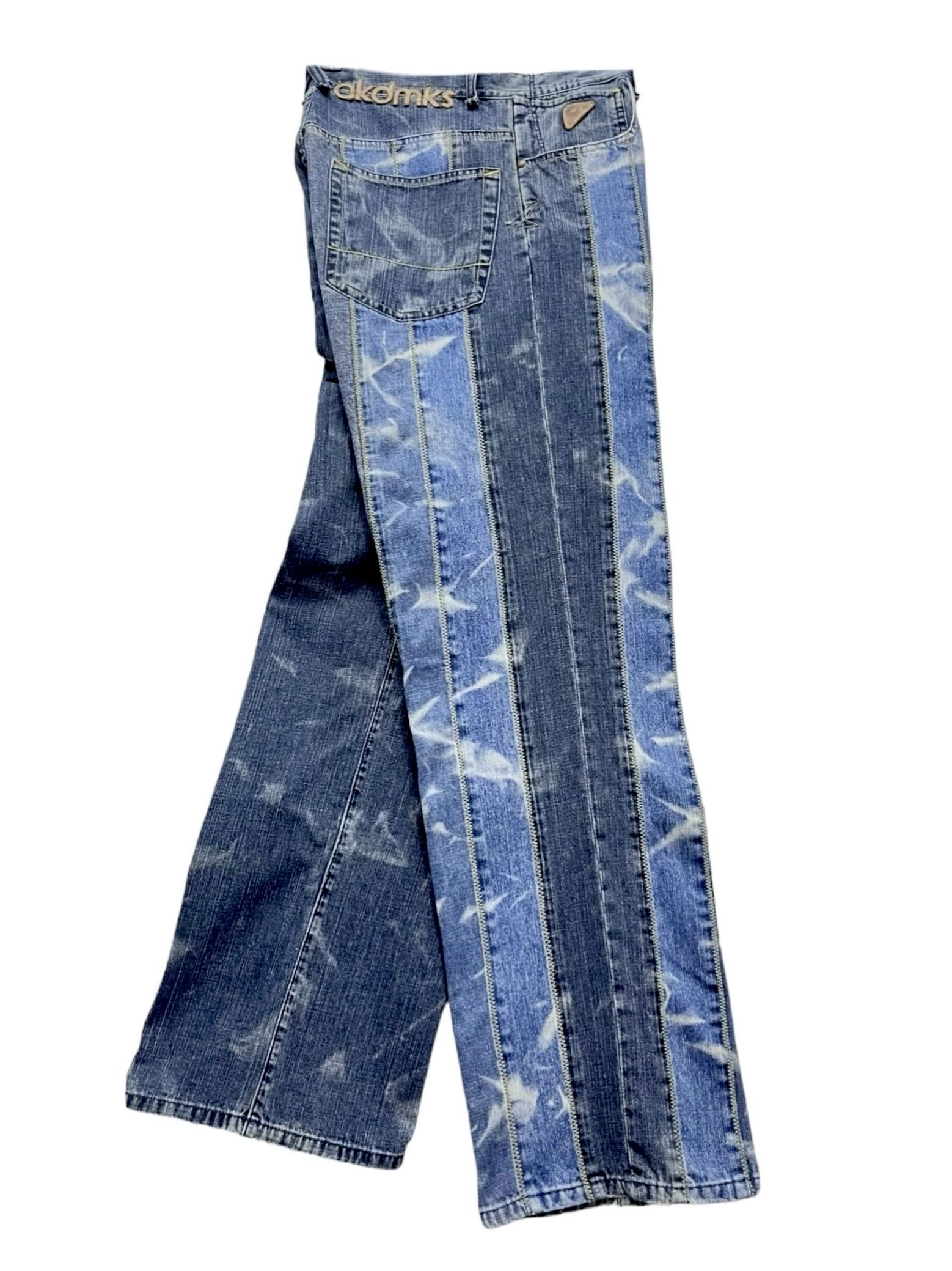 Akademiks 💥Vtg AKADEMIKS Hybrid Spliced Acid Wash Denim Baggy Pants Size US 30 / EU 46 - 1 Thumbnail