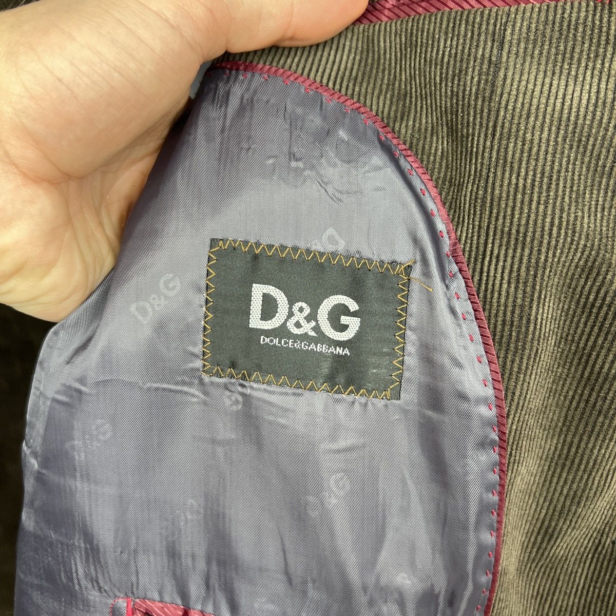 Dolce & Gabbana Dolce & Gabbana Brown vintage sun faded corduroy used blazer Size 46R - 9 Thumbnail