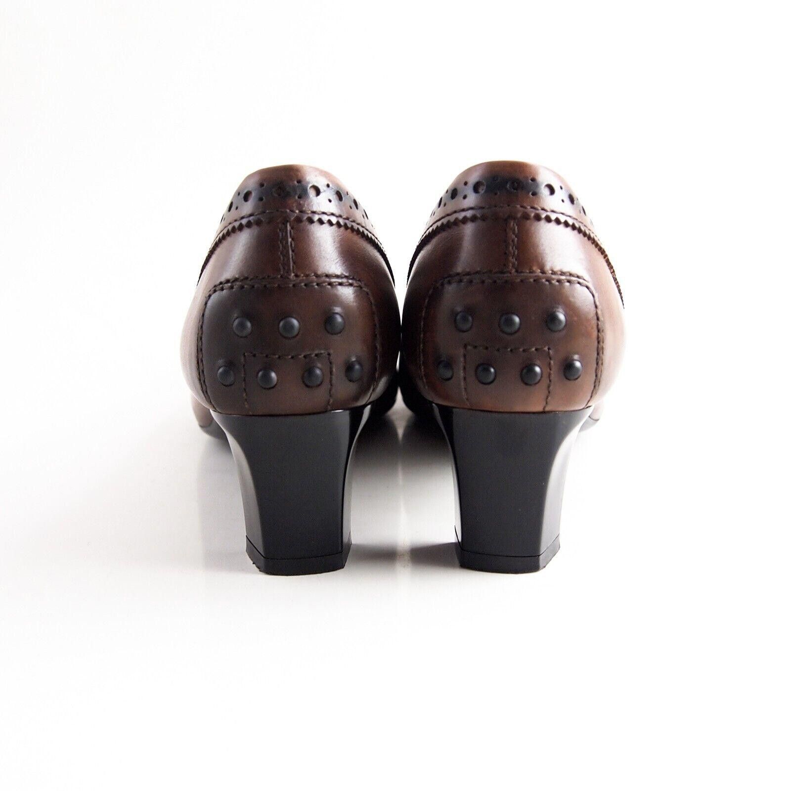 Tod's Tod's Mid Heel Tassel Pumps Brown Leather US 7 EU 37 Size US 7 / IT 37 - 8 Thumbnail