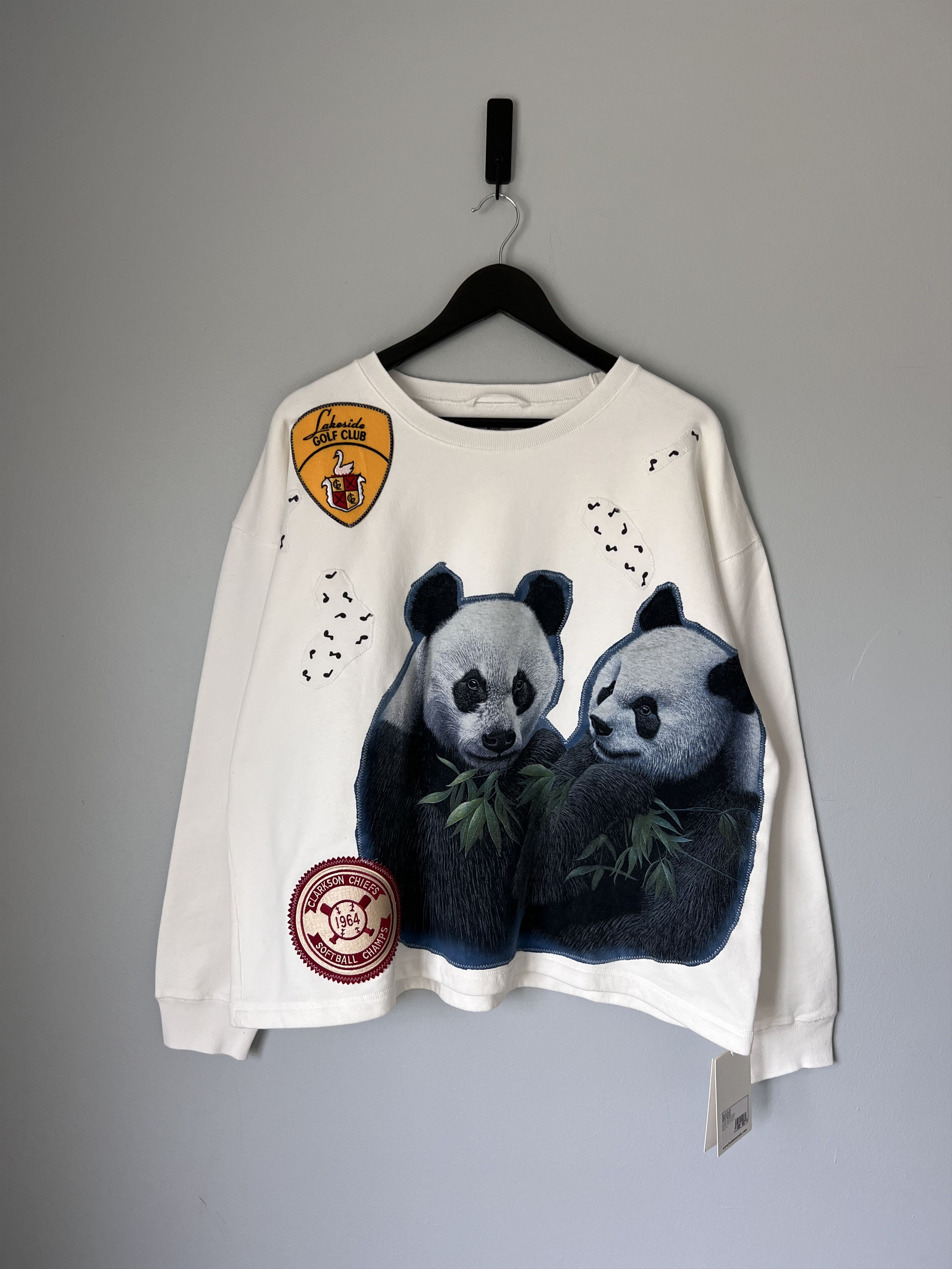 Bode One of One Panda Tommy Sweatshirt in White