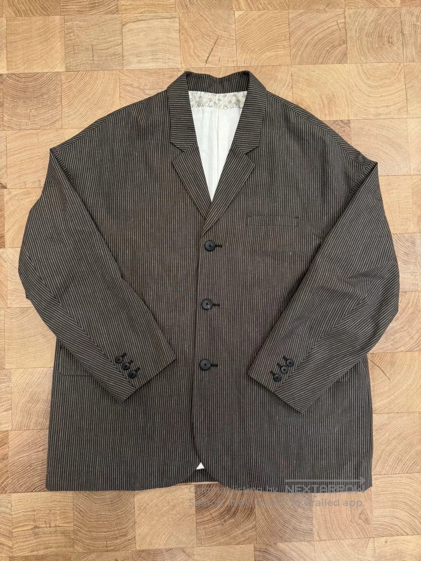 Visvim Visvim Brown Pinstripe Hammons Jkt. Size US L / EU 52-54 / 3 - 1 Thumbnail