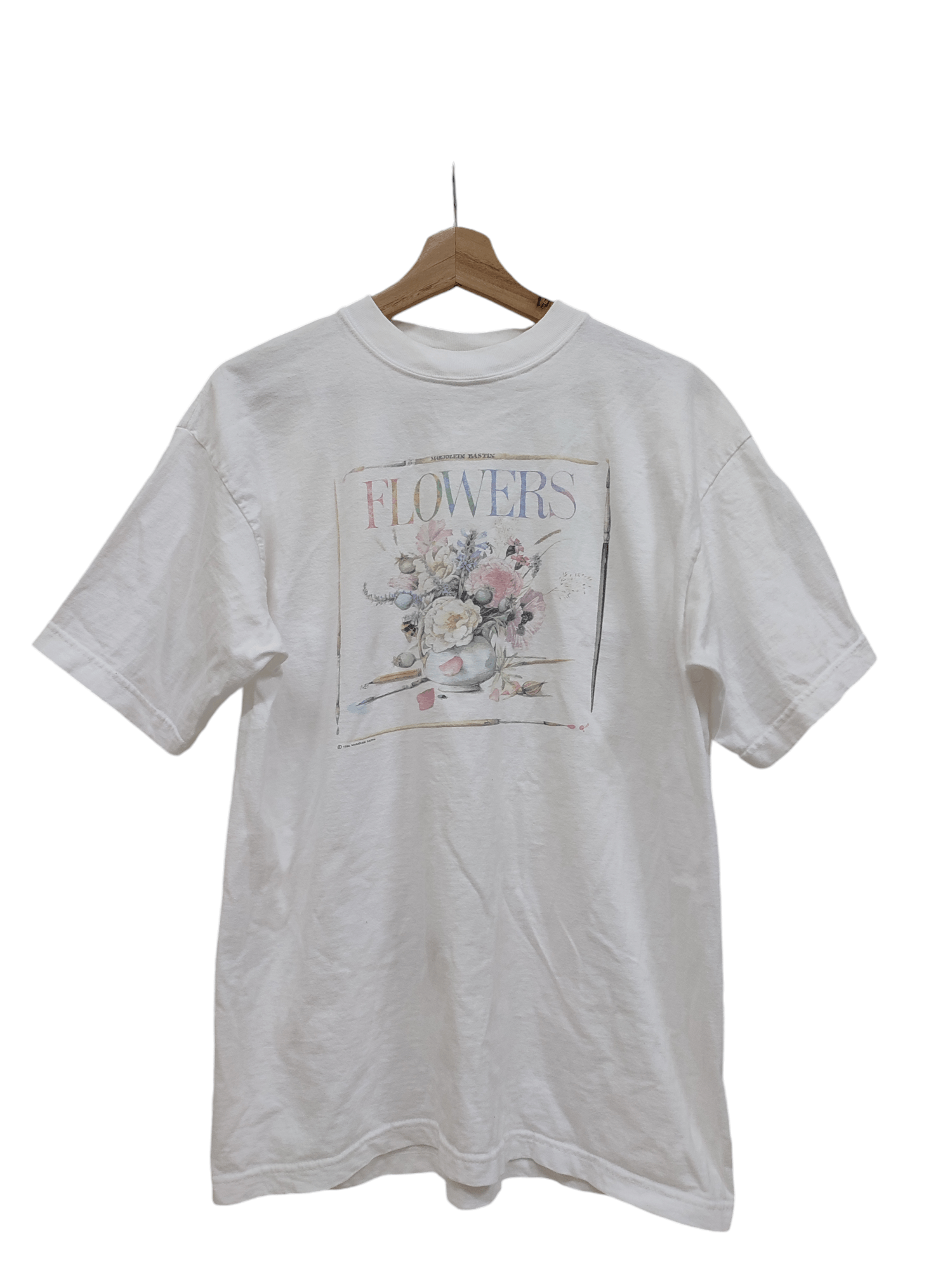 Vintage Vtg 1994 Marjolein Bastin Printed Flowers Tees Size US M / EU 48-50 / 2 - 1 Thumbnail