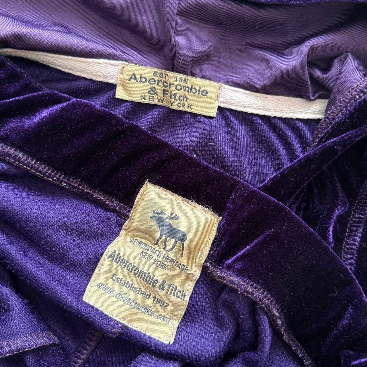 Abercrombie & Fitch Abercrombie & Fitch Y2K Velour Set Hoodie & Shorts Size S / US 4 / IT 40 - 8 Thumbnail