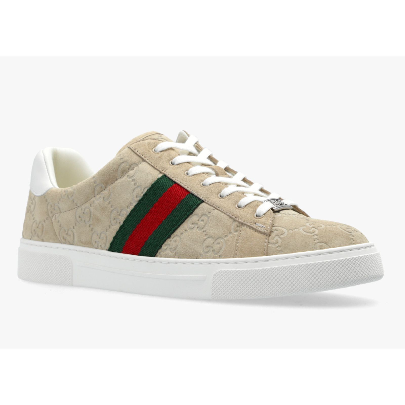 Gucci Gucci Oatmeal Beige Suede Flat Low Top Trainer Sneakers 37 Size US 7 / IT 37 - 9 Thumbnail