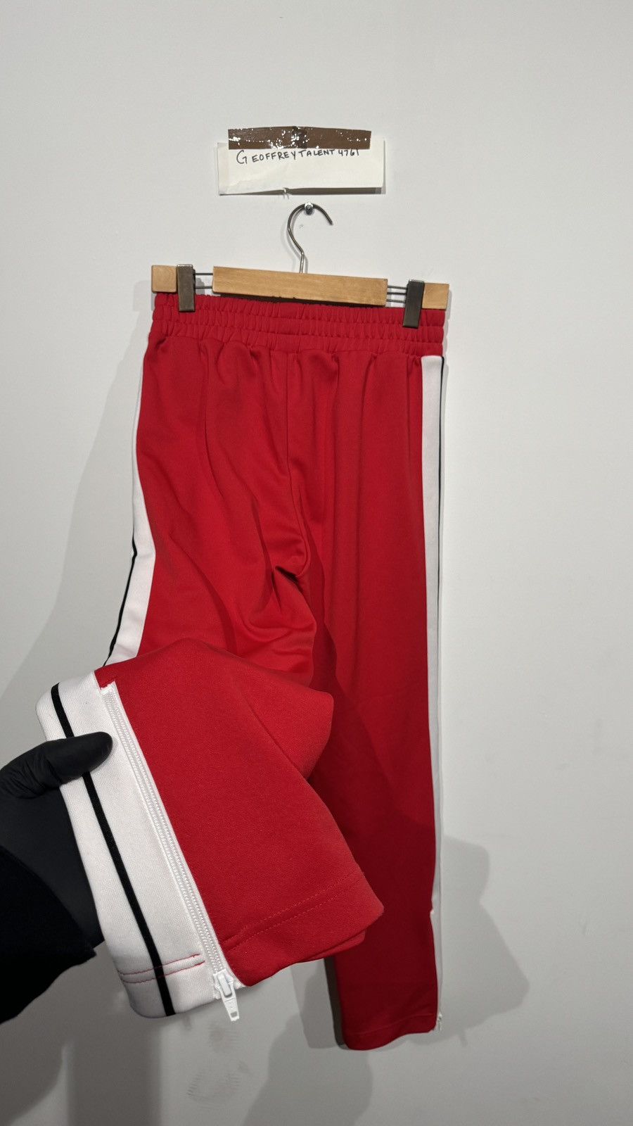 Palm Angels Palm Angels Red Track Pants - Size M Size US 32 / EU 48 - 3 Thumbnail