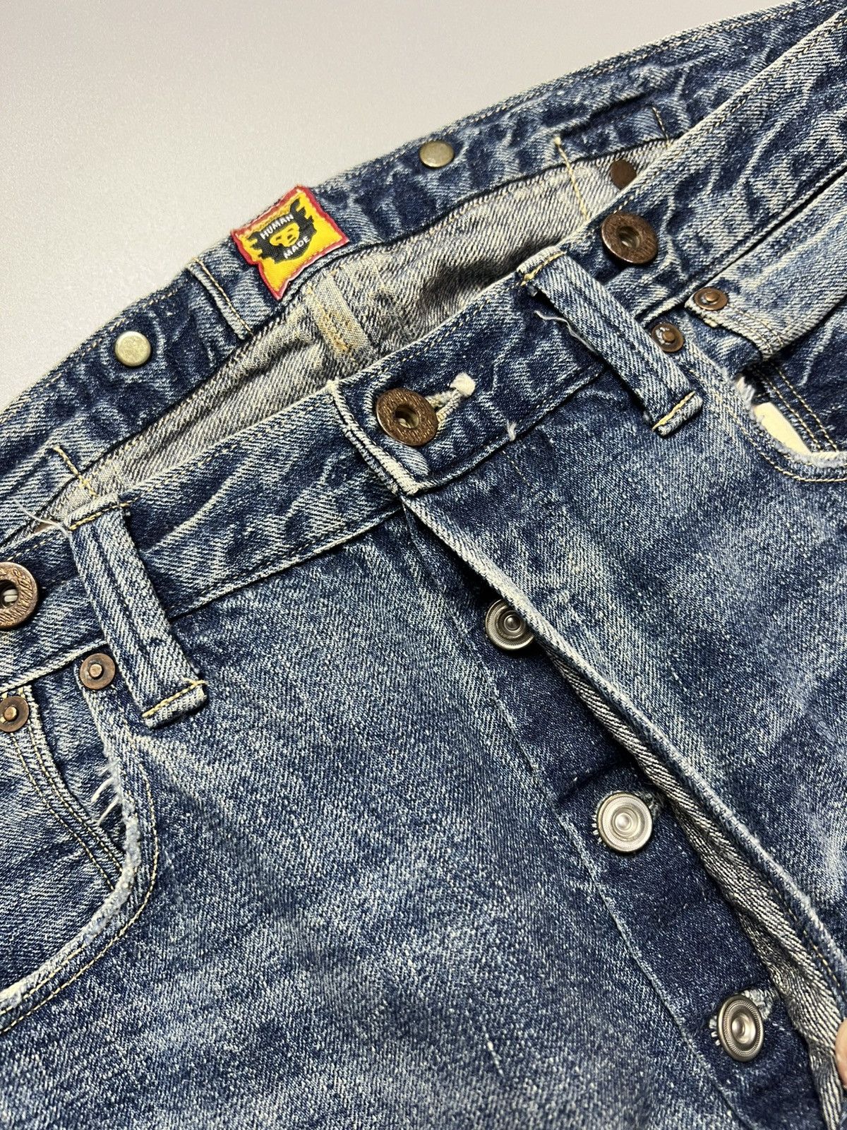 Human Made Human Made Ripped Denim Shorts Selvedge Size US 36 / EU 52 - 3 Thumbnail