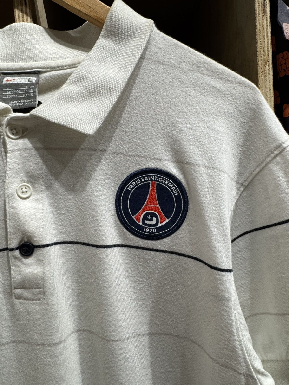 Nike PSG 2008-09 Nike Total 90 Polo Shirt Size US L / EU 52-54 / 3 - 3 Thumbnail