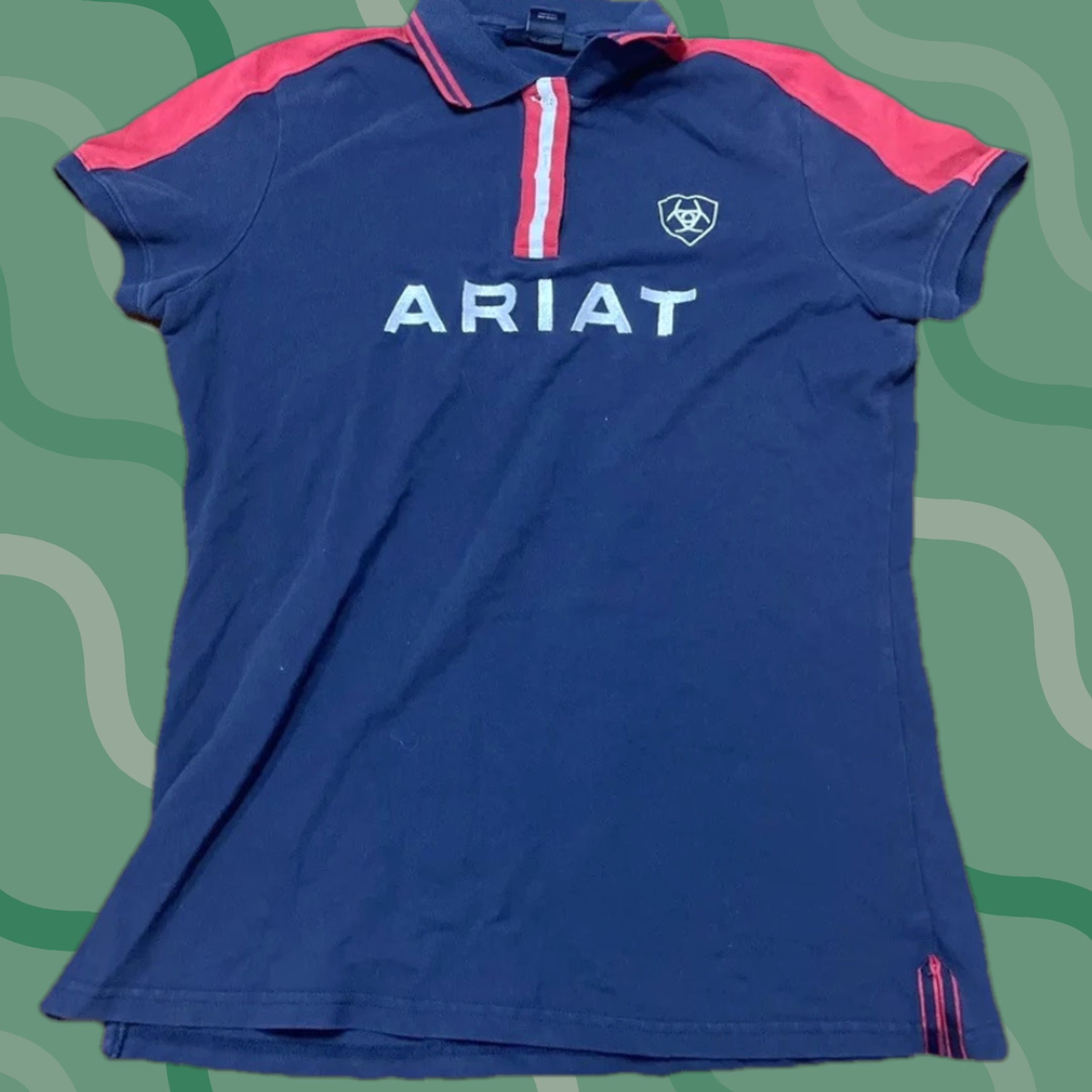 Ariat Ariat Polo Shirt Ladies -Diagonal Stripe XL Multicolor Blue Short Sleeve Women's Polo Shirt Women XL Pattern Striped Colorful SVG? Size XL / US 12-14 / IT 48-50 - 1 Thumbnail