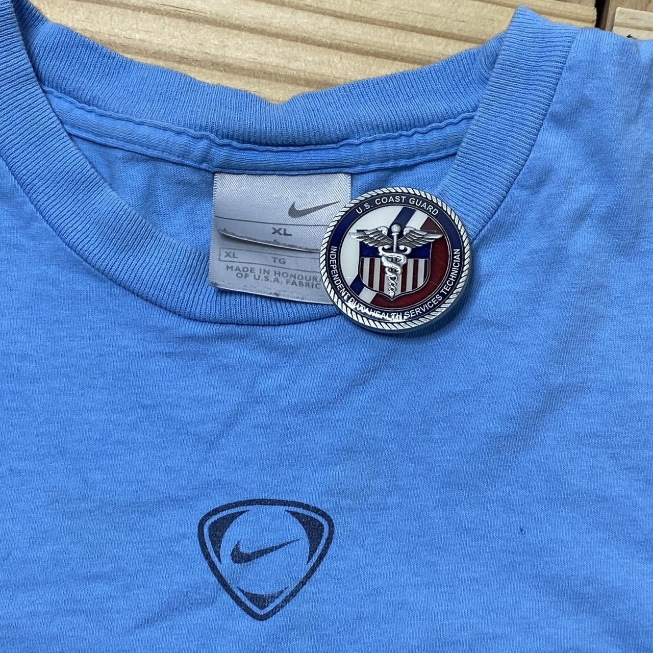 Nike Vintage Nike Center Check Blue Tee Size XL Size US XL / EU 56 / 4 - 3 Thumbnail