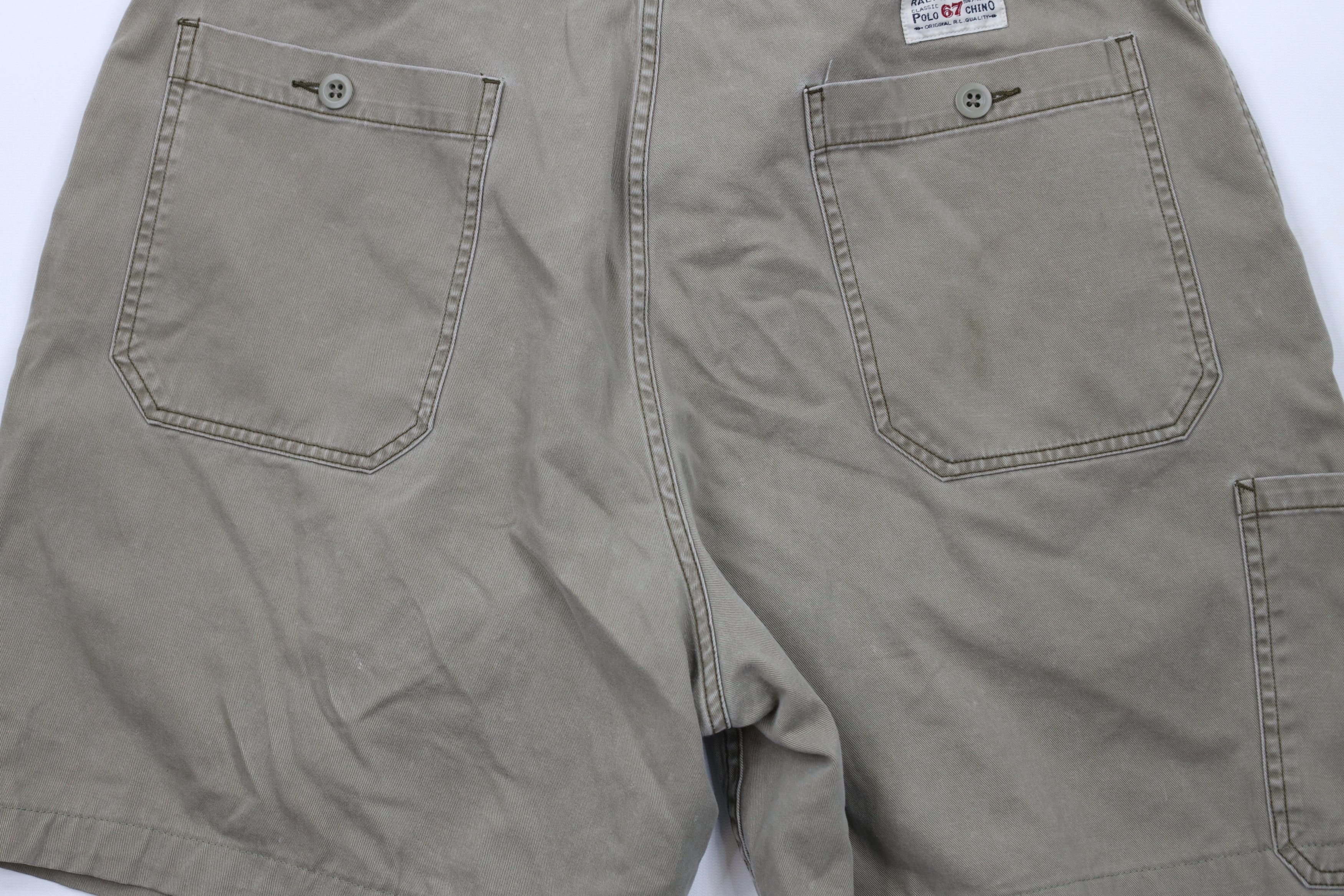 Ralph Lauren × Vintage Vintage 90s Ralph Lauren Above Knee Military Chino Shorts Size US 38 / EU 54 - 12 Thumbnail