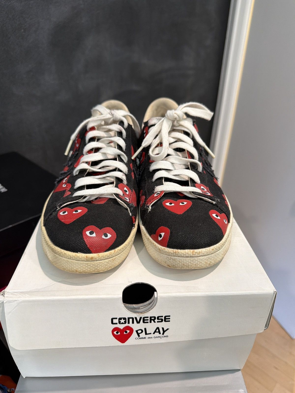Converse Converse Comme Des Garcons Multi Heart Black Red size 11 Size US 11 / EU 44 - 3 Thumbnail