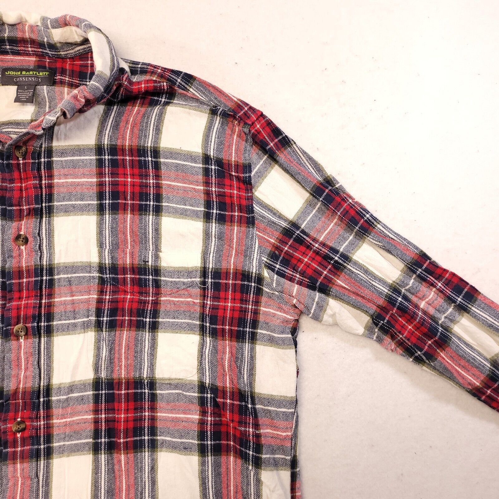 John Bartlett John Bartlett Tartan Flannel Shirt Mens Size Large L Red Size US L / EU 52-54 / 3 - 5 Thumbnail