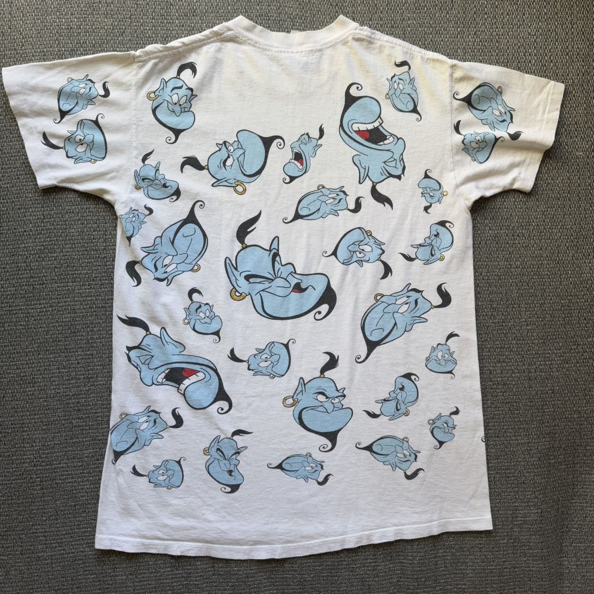 Disney × Vintage Vintage 80’s - 90’s Aladdin The Genie AOP Graphic T-shirt Size US S / EU 44-46 / 1 - 2 Thumbnail