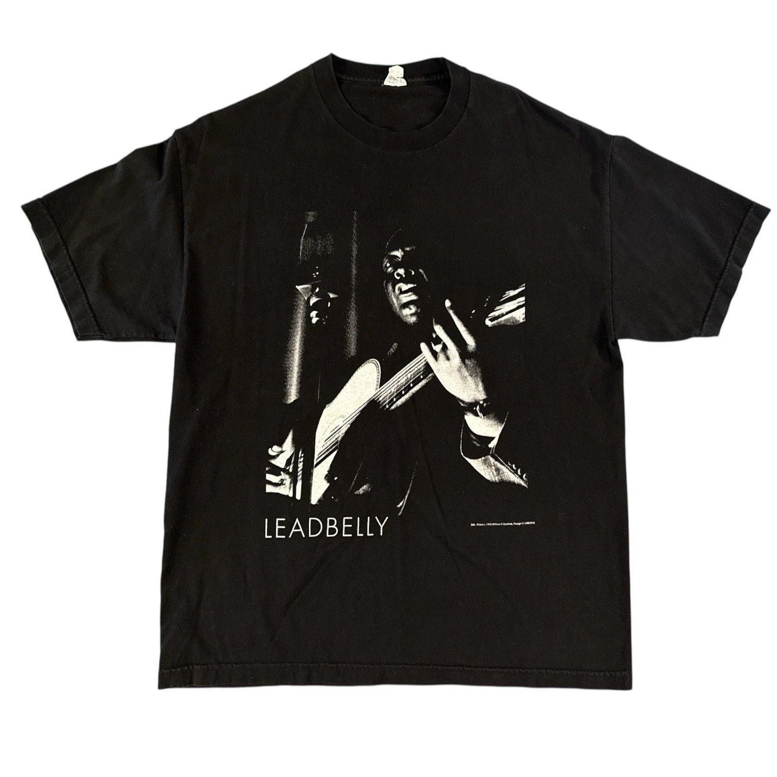 Vintage RARE Vintage Leadbelly T Shirt 1990s Blues Jazz Folk XL Size US XL / EU 56 / 4 - 1 Thumbnail