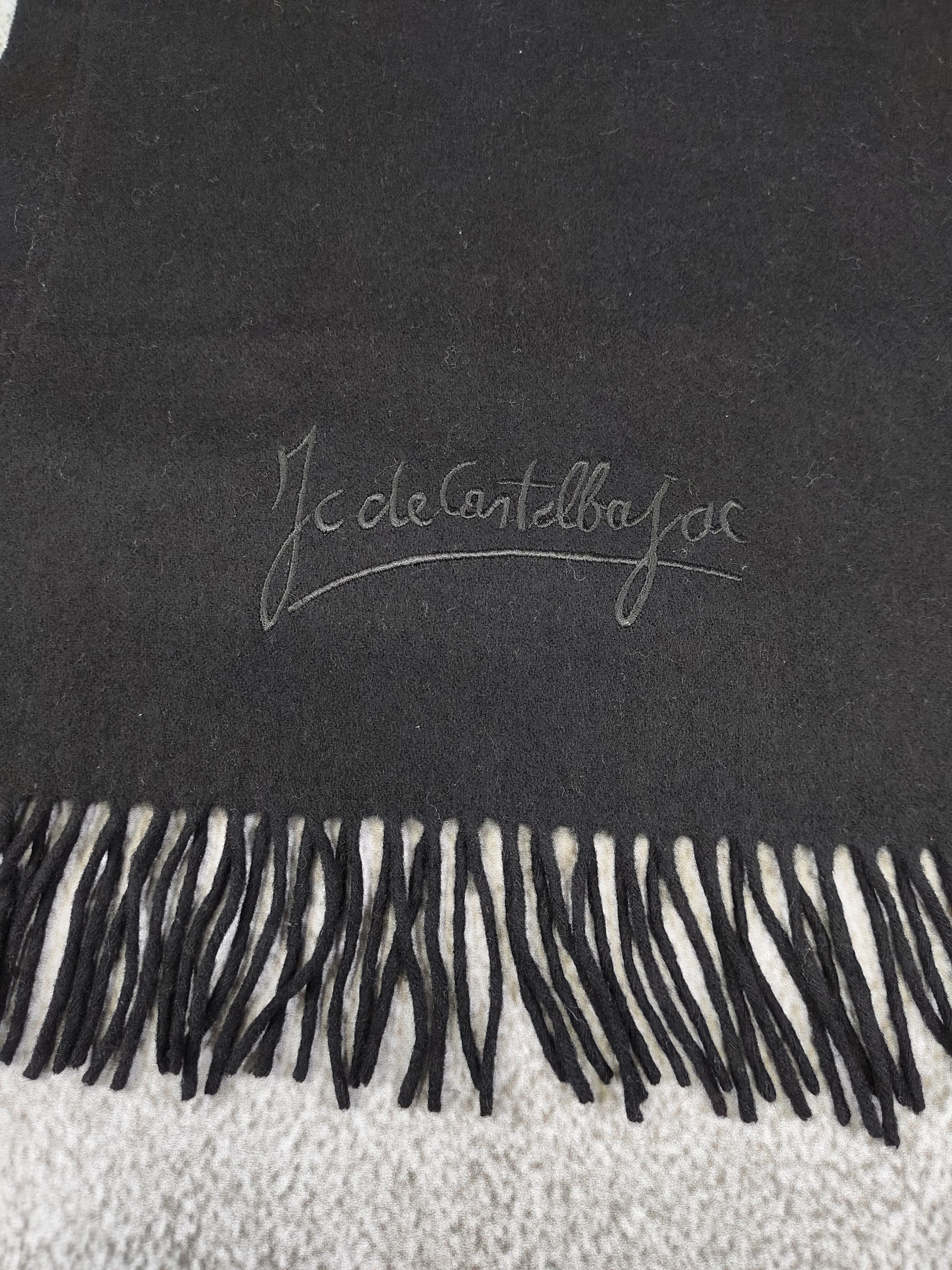 Jean Charles De Castelbajac 90s JC de Castelbajac🇫🇷 Embroidered Script Lambswool Scarf Size ONE SIZE - 3 Thumbnail