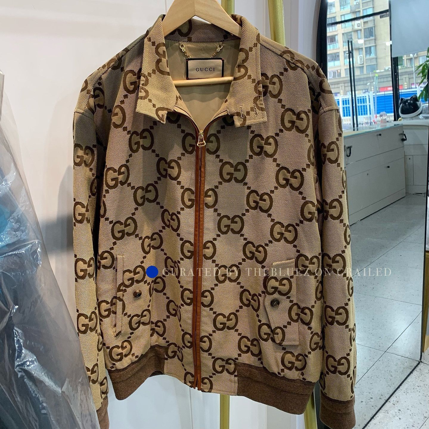 Gucci Monogram Canvas Bomber Jacket in Brown Size US L / EU 52-54 / 3 - 1 Thumbnail