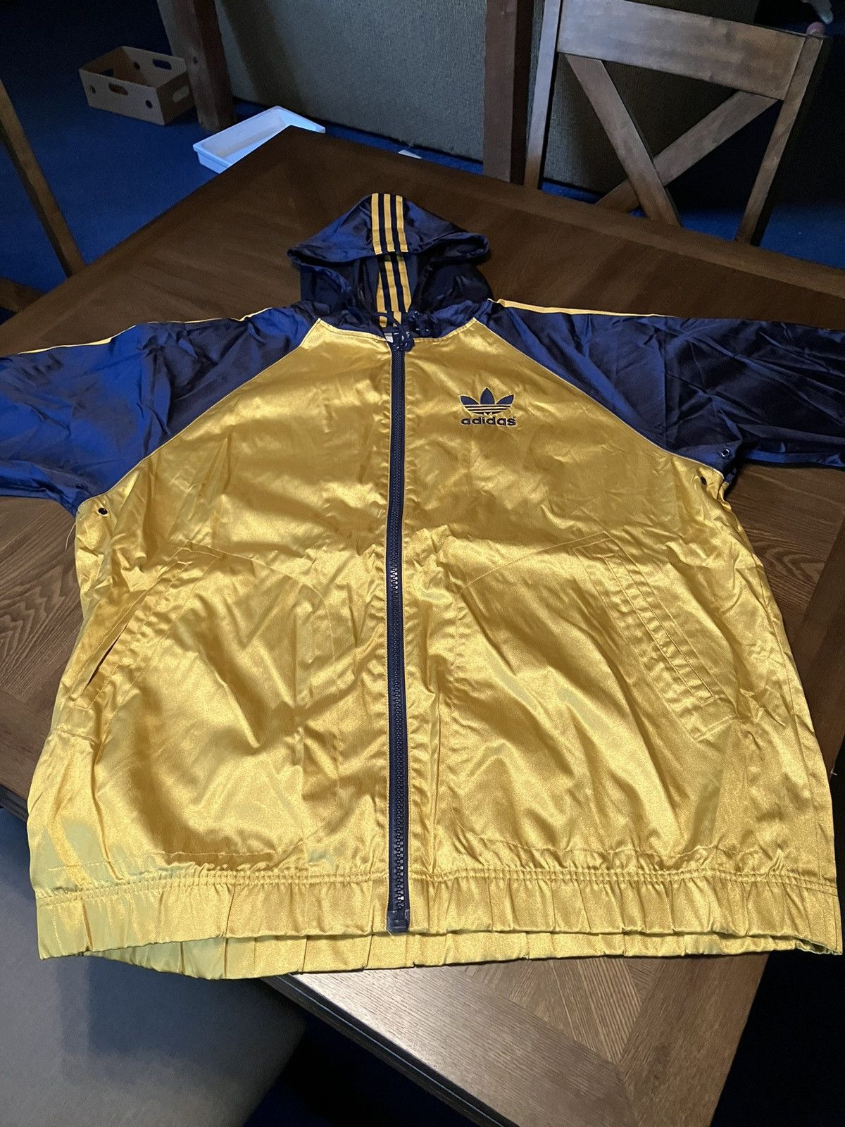 Image of Adidas Gold And Navy Track Suit Set Size Xxl New W/o Tags, Men's