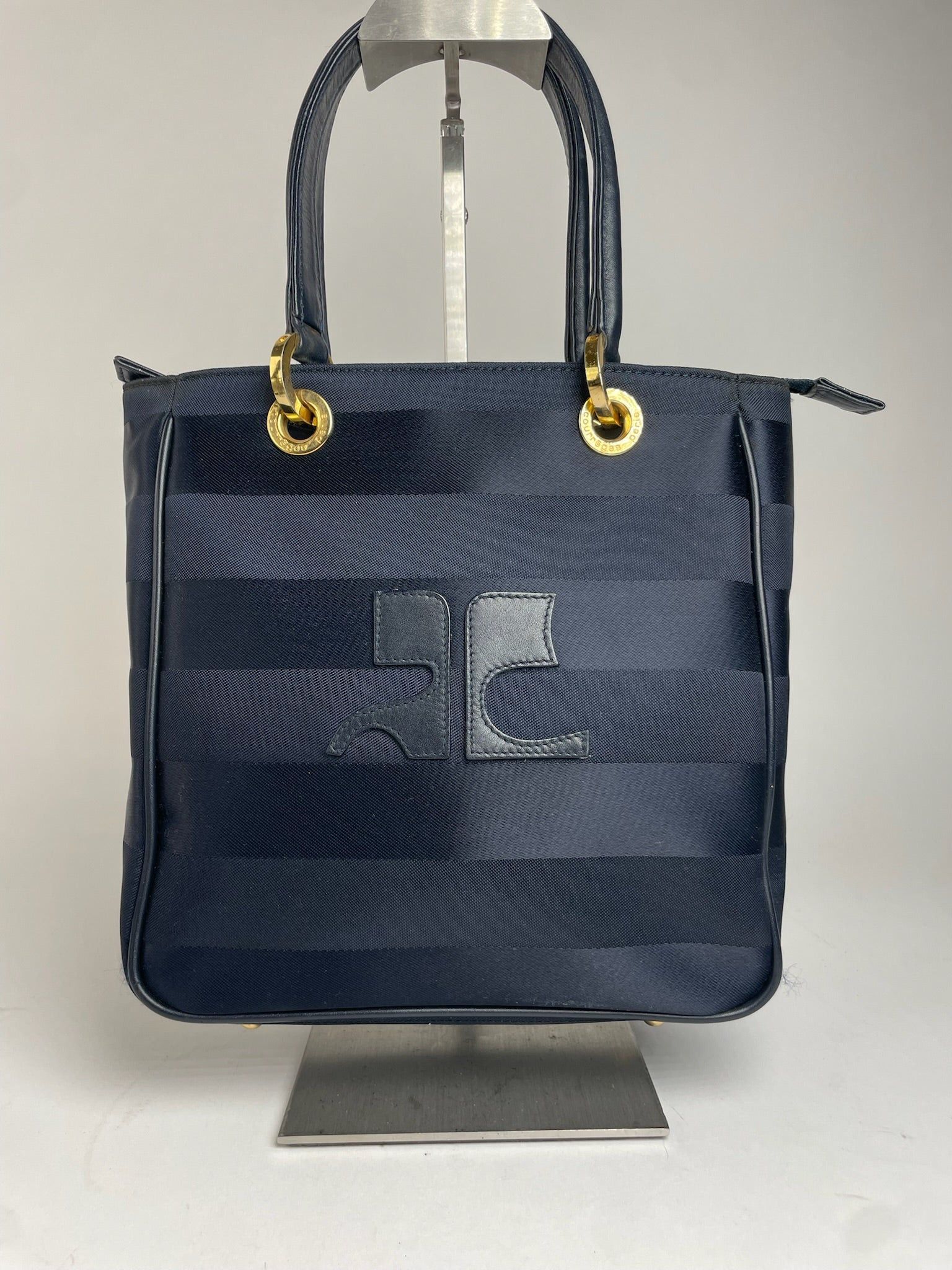 Courreges Vintage Monogram Bag Black Grey Size ONE SIZE - 1 Thumbnail