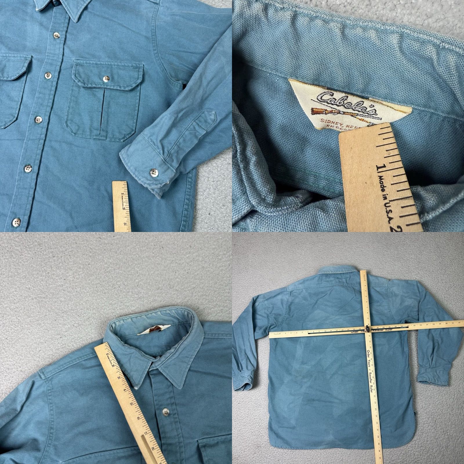 Vintage VINTAGE Cabela's Shirt Mens XL Blue Long Sleeve Button-UpFlannel Distressed Size US XL / EU 56 / 4 - 8 Thumbnail