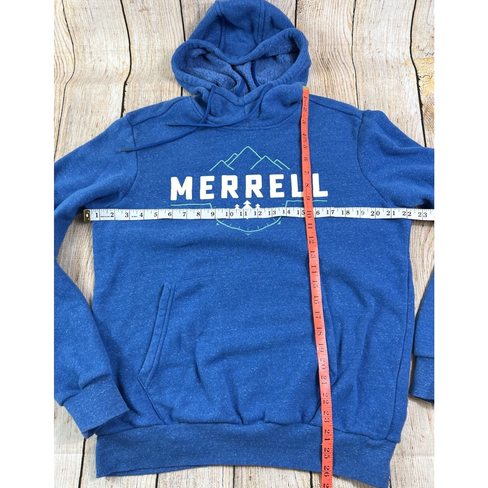 Merrell Merrell Hoodie Women Outdoor Fleece Pullover Blue Size M Hooded Pockets Hiking Sweatshirt VINTAGE? Size M / US 6-8 / IT 42-44 - 5 Thumbnail