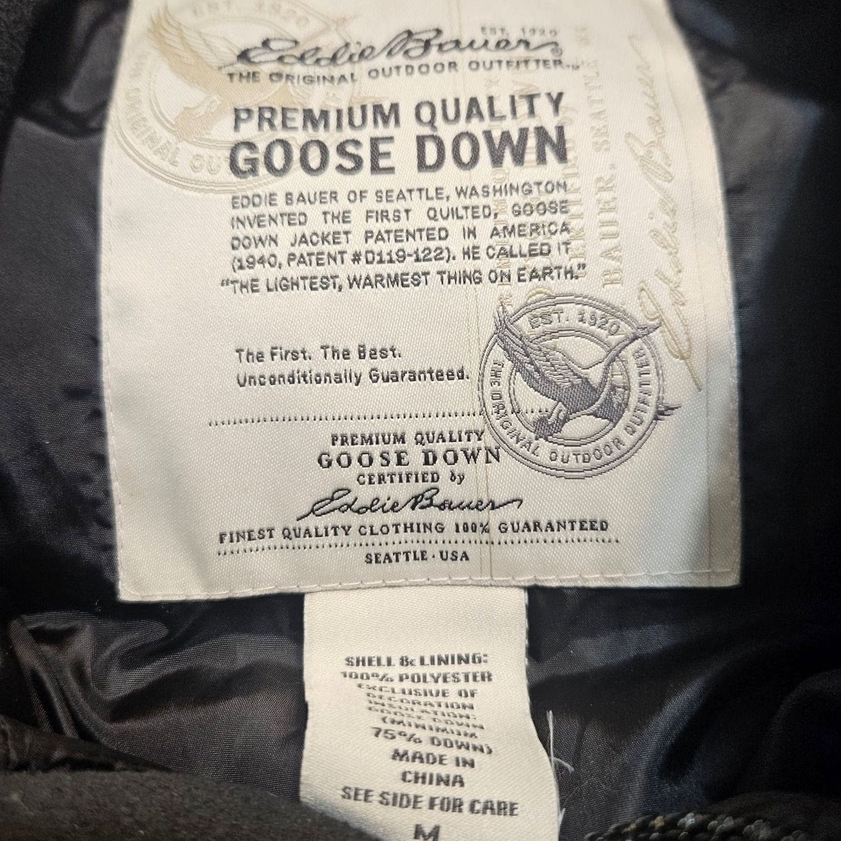 Eddie Bauer Eddie Bauer Vest Puffer Goose Down Mens Black Medium Size M Size US M / EU 48-50 / 2 - 3 Thumbnail