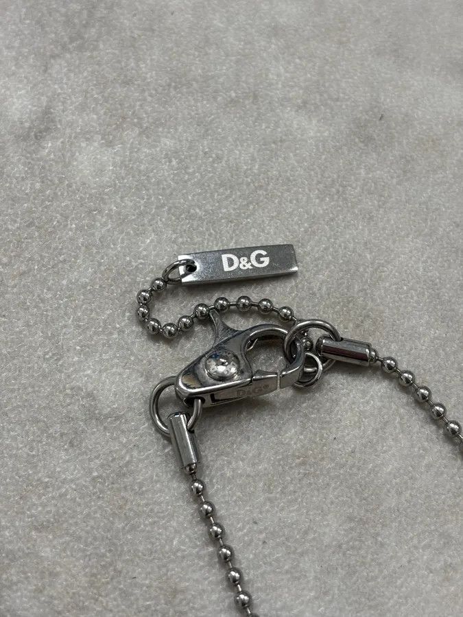 Dolce & Gabbana 2000s Dolce & Gabbana Logo Dog Tag Necklace Size ONE SIZE - 7 Thumbnail