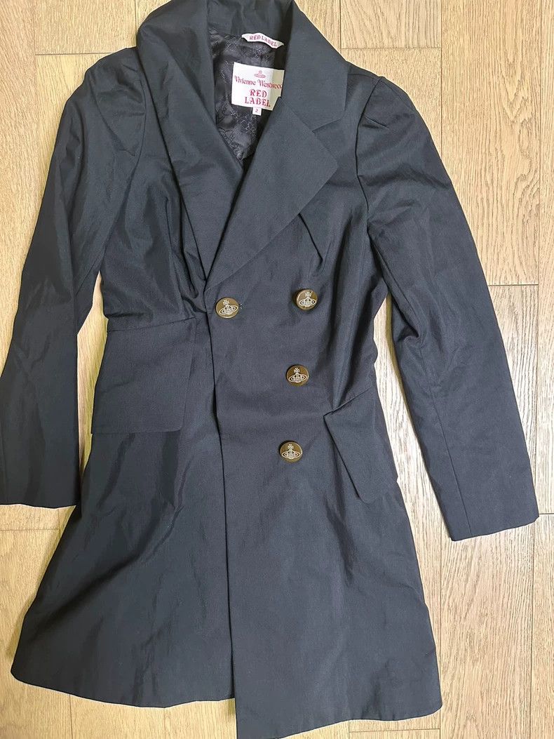 Vivienne Westwood Vivienne Westwood size2 A black trench coat with red markin Size XS / US 0-2 / IT 36-38 - 3 Thumbnail