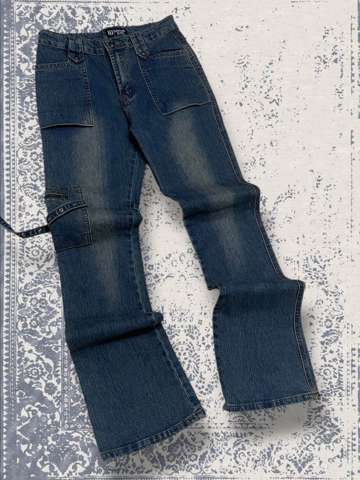 Designer × Japanese Brand × Vintage Vintage 1990s Japan Designer Haphazard Bondage Punk Denim Size US 26 / EU 42 - 2 Thumbnail