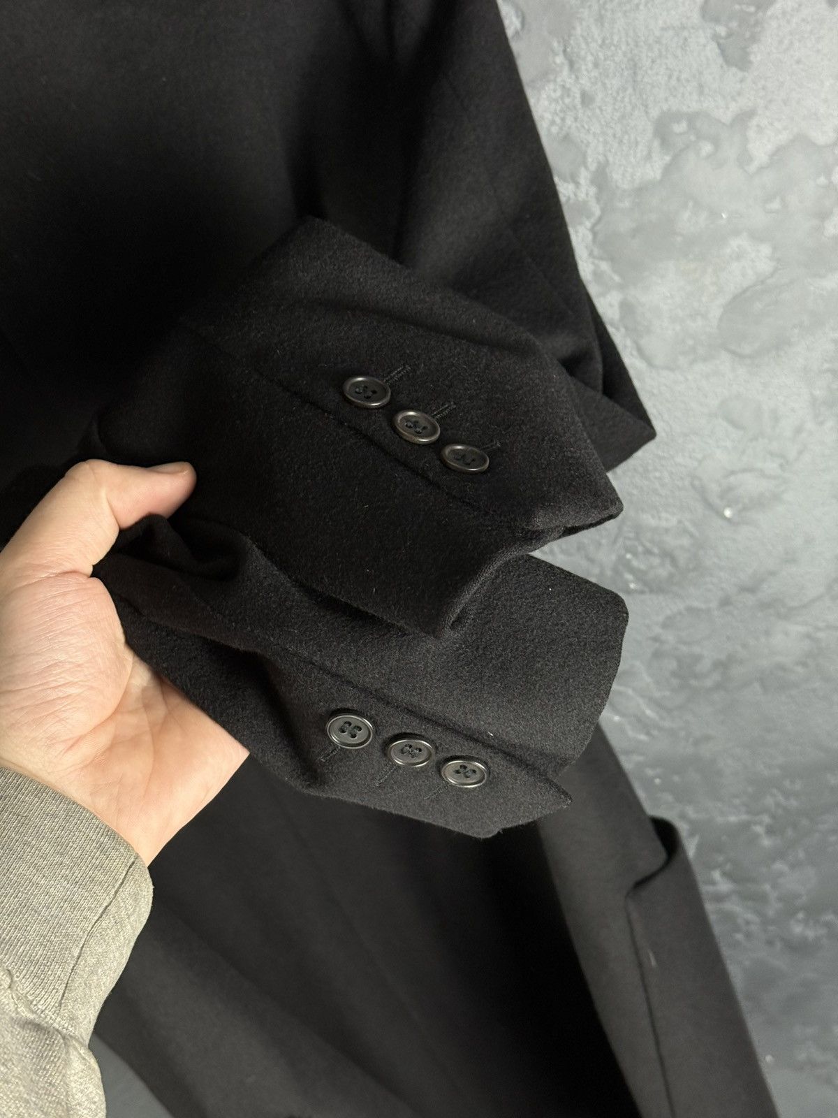Emporio Armani 90s Vintage Mens EMPORIO ARMANI Black Coat Blazer Wool Italy Size US M / EU 48-50 / 2 - 12 Thumbnail