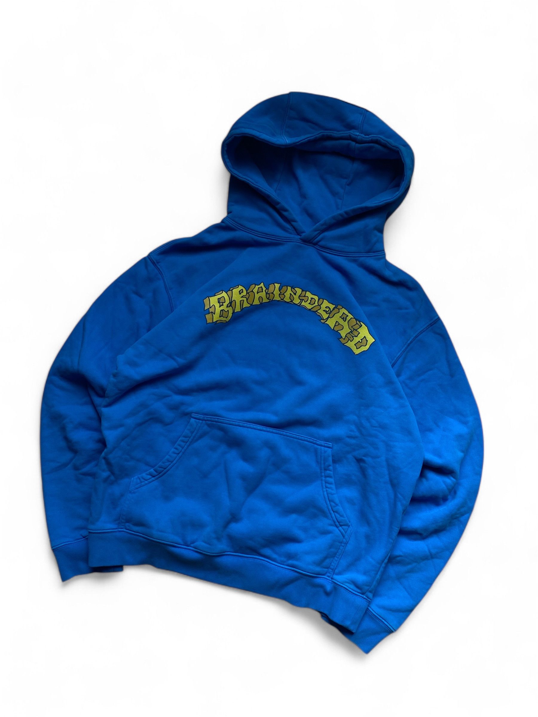 Brain Dead “Running Fades” Hoodie China Blue SS21 Size M