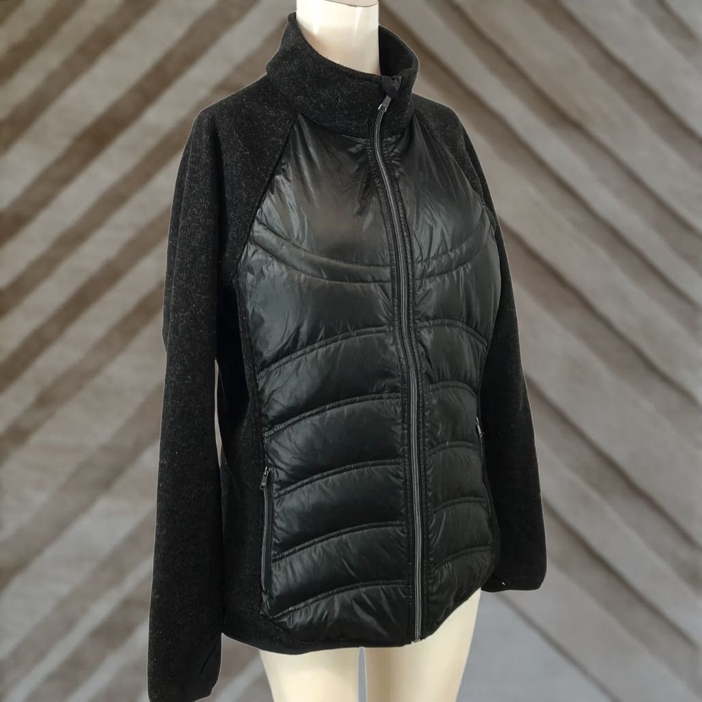 London Fog LONDON FOG WOMENS LARGE BLACK DOWN FILLED JACKET Size L / US 10 / IT 46 - 1 Thumbnail
