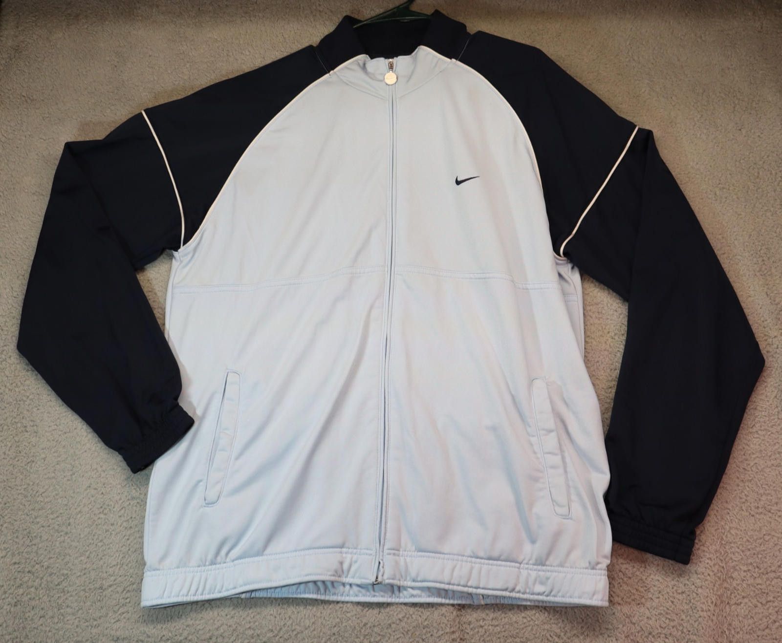 Nike Nike Mens Track Jacket XL Blue Full Zip Golf Dri Fit 18096 Size US XL / EU 56 / 4 - 1 Thumbnail