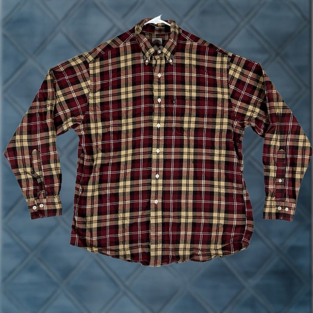 Brooks Brothers Brooks Brothers 346 Button-Up Flannel Shirt Men L Red Plaid Casual Long Sleeve Button-Down Collar Size US L / EU 52-54 / 3 - 1 Thumbnail