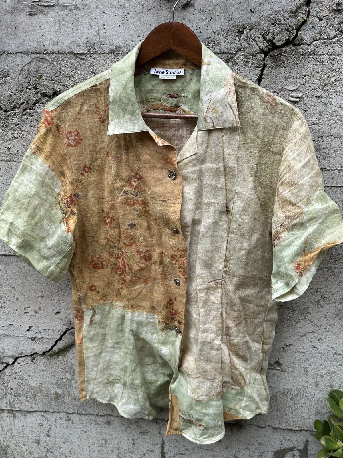 Acne Studios RARE GRAIL Acne Studios mosaic tapestry textile shirt Size US M / EU 48-50 / 2 - 4 Thumbnail