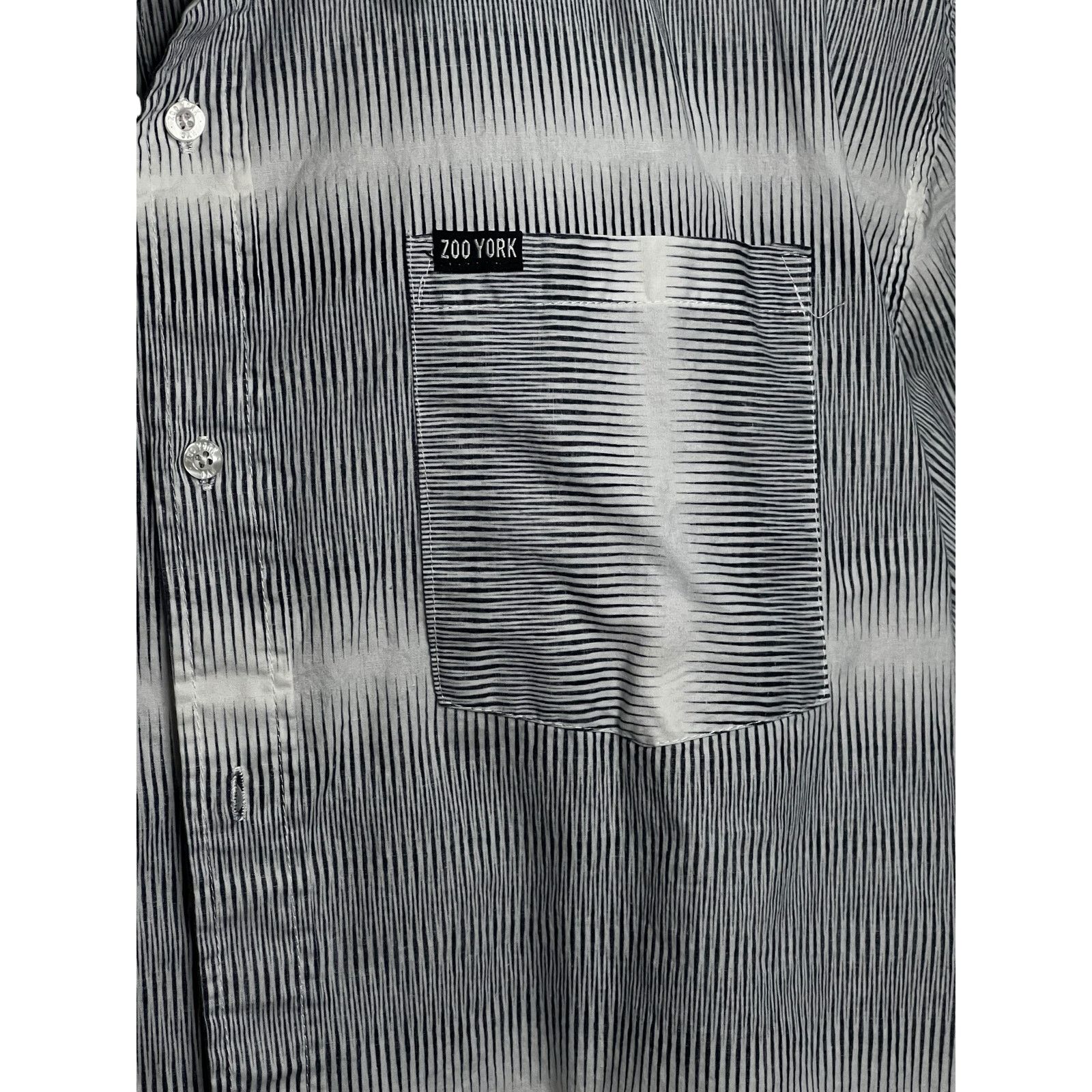 Zoo York Zoo York Short Sleeve Button Up Shirt White Black Striped Size US XXL / EU 58 / 5 - 4 Thumbnail
