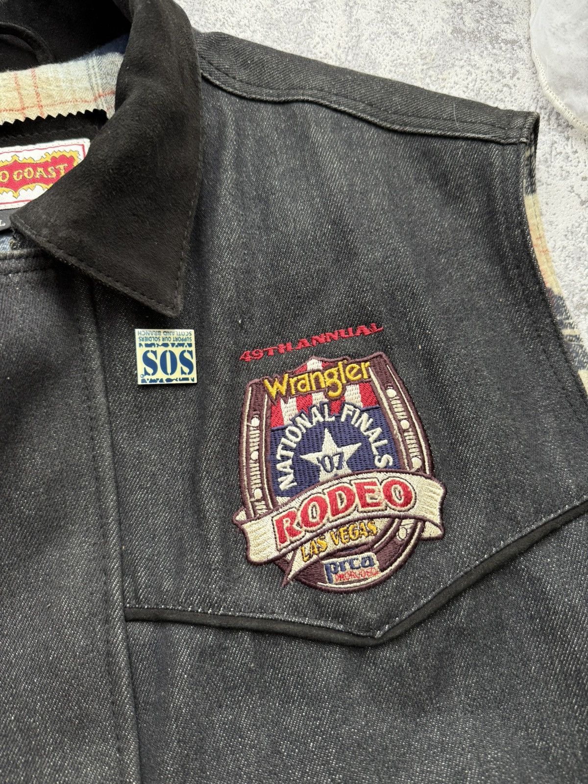 Wrangler Rare Gold Coast Wrangler ‘07 Rodeo Las Vegas Biker Vest Size US L / EU 52-54 / 3 - 5 Thumbnail
