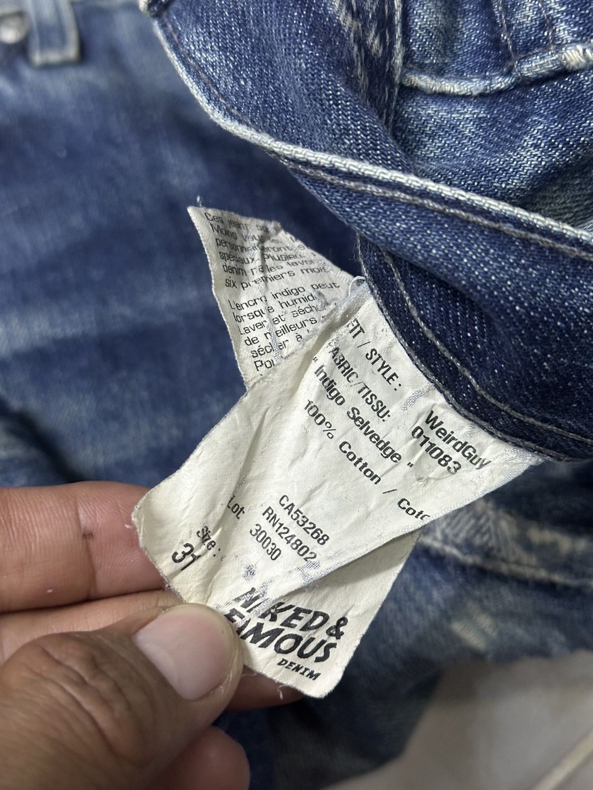 Kapital Trashed Distress Denim Naked&Famous Selvedge . Size US 32 / EU 48 - 11 Thumbnail