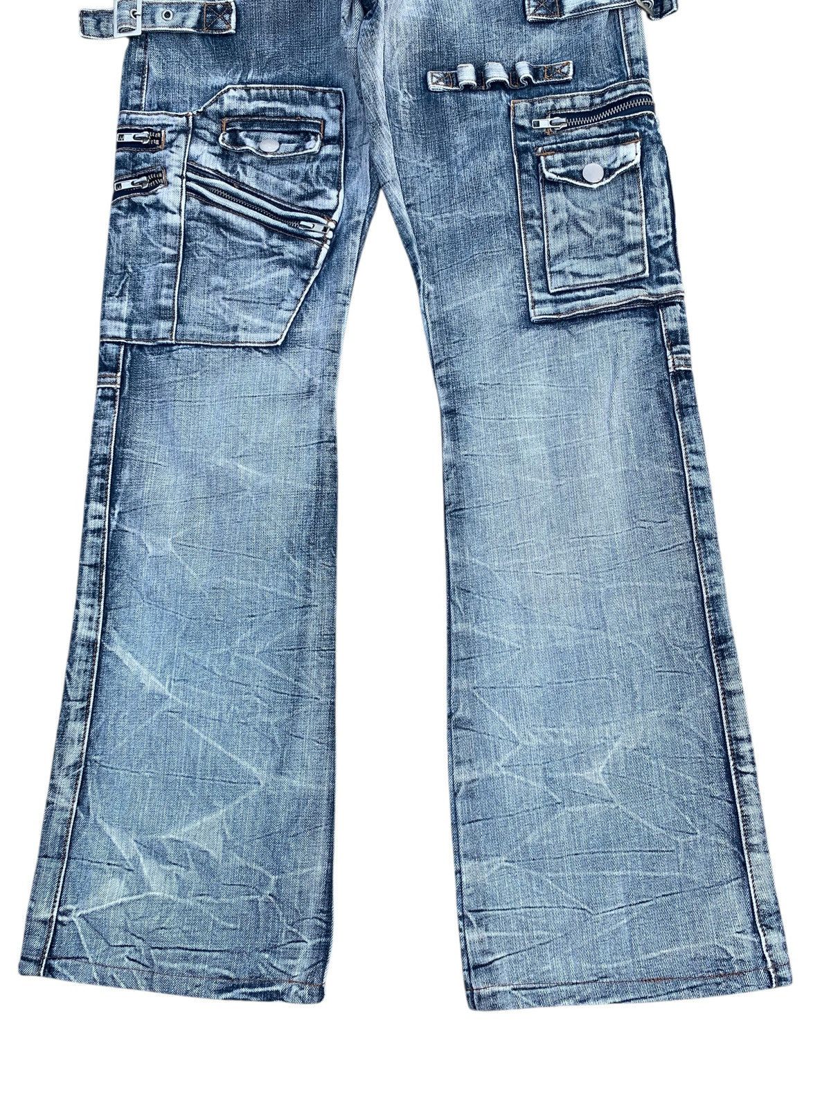 semanticdesign FLARE SEMANTIC DESIGN CARGO PUNK BONDAGE DISTRESSED DENIM Size US 29 - 6 Thumbnail