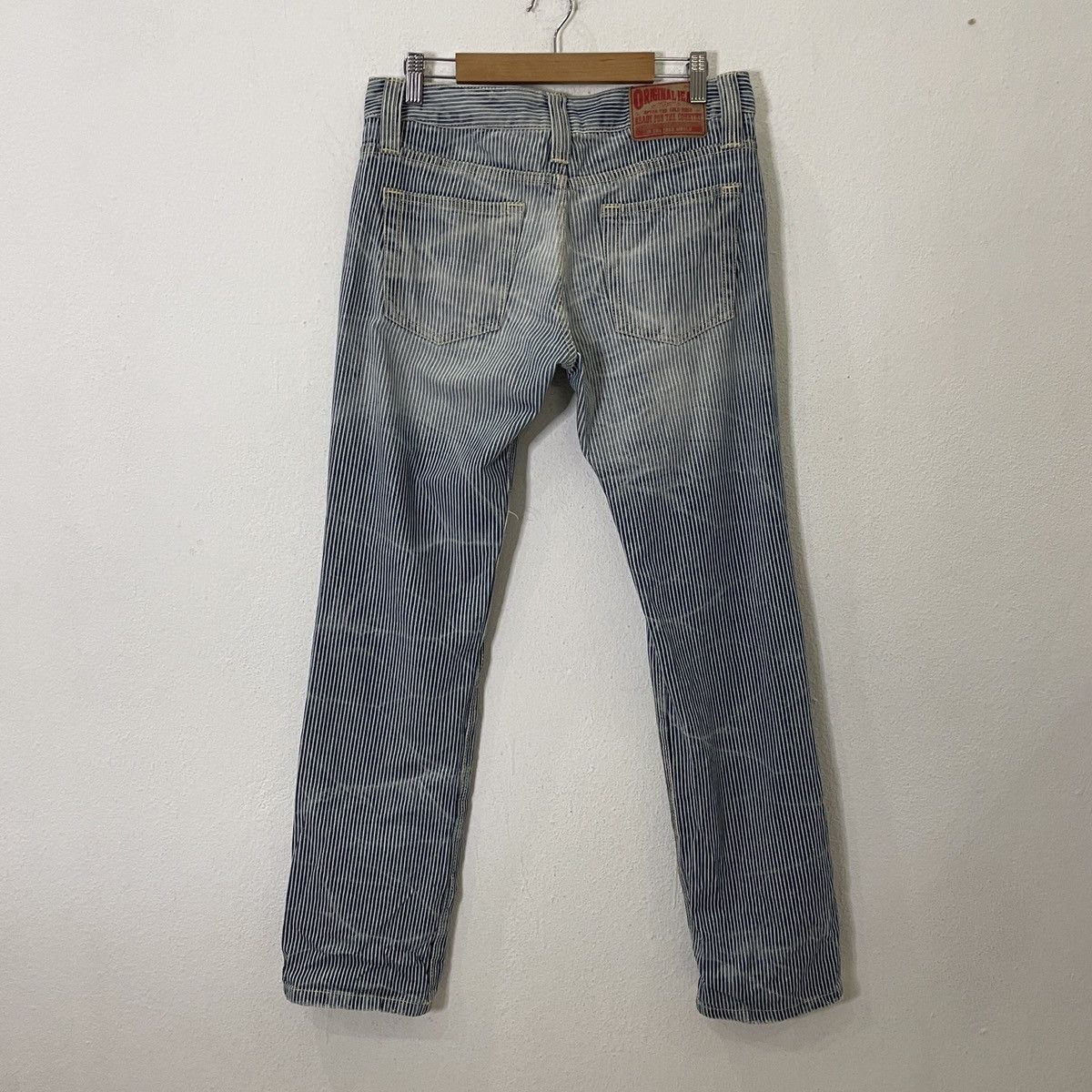 Japanese Brand Vintage Gold Rush Japan Hickory Stripe Pants Size US 33 - 7 Thumbnail