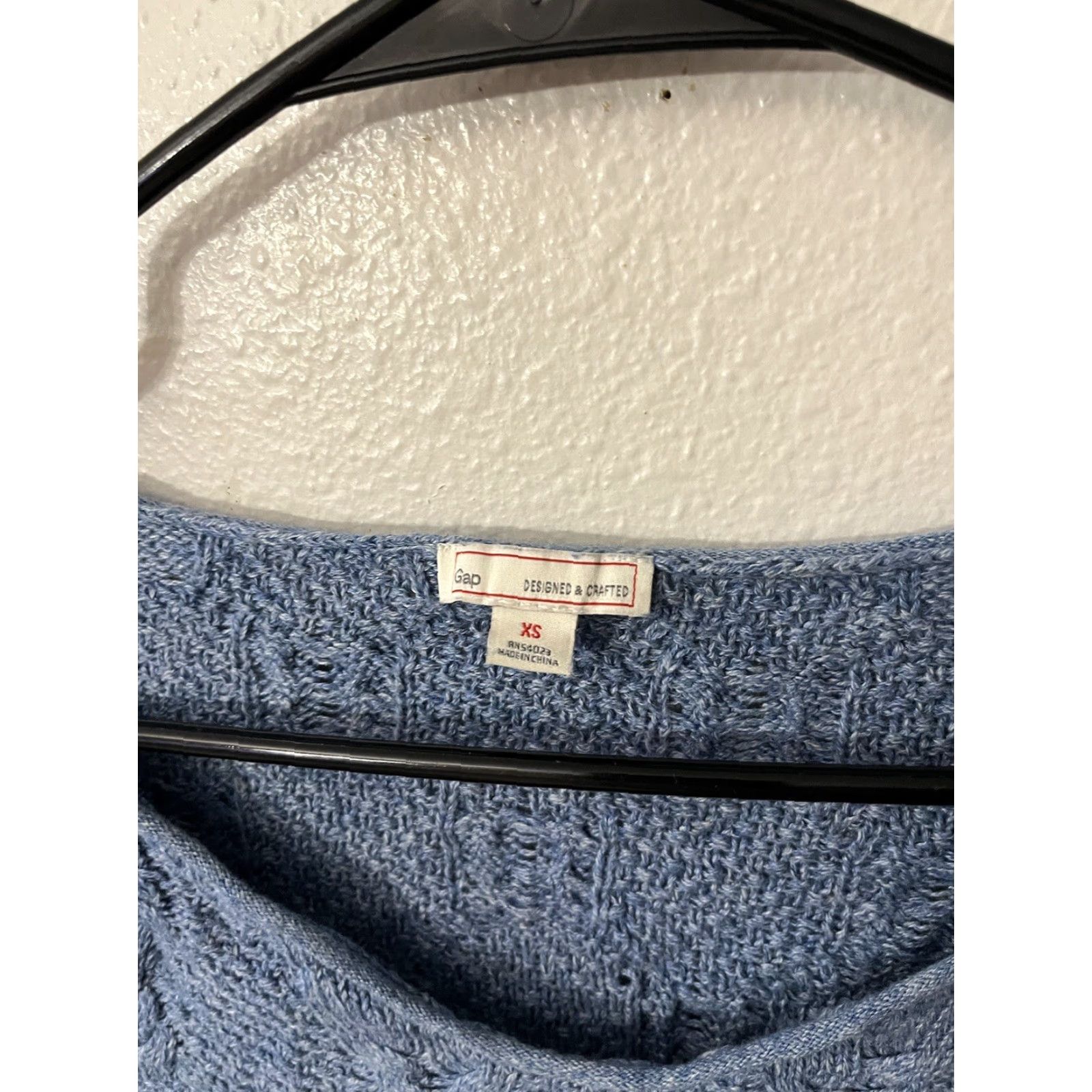Gap Gap Sweater Women XS Blue Cable-Knit V-Neck Pullover Casual Womens Size XS / US 0-2 / IT 36-38 - 3 Thumbnail