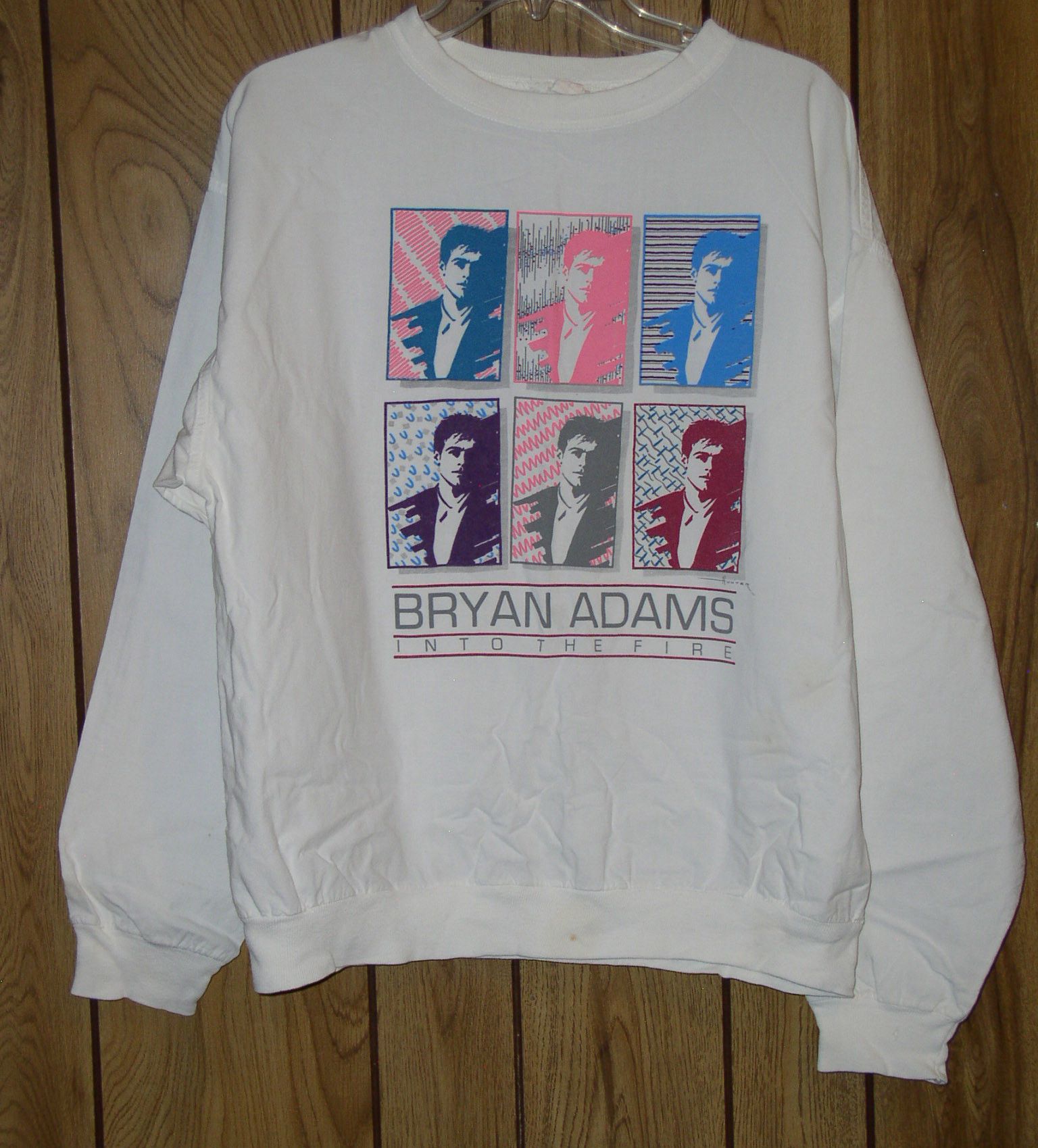 Vintage Bryan Adams Concert Shirt 1987 Into The Fire Long Sleeve Size US L / EU 52-54 / 3 - 1 Thumbnail