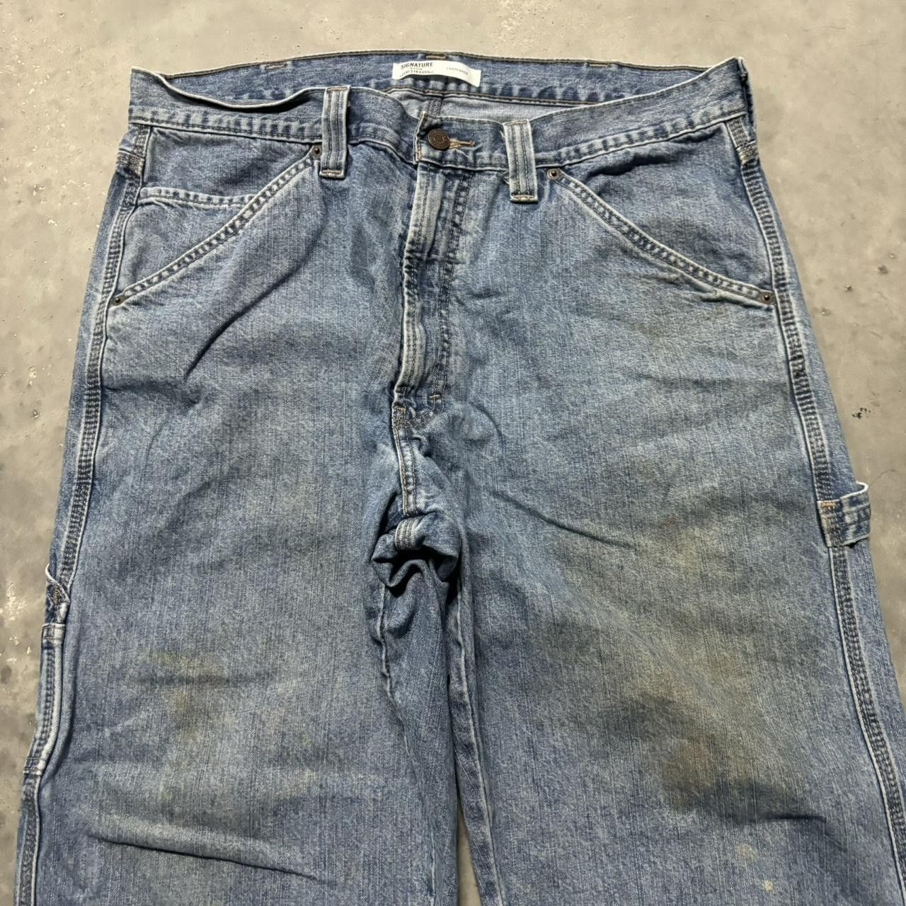Levi's × Vintage Crazy Vintage Y2K/2000s Baggy Levi’s Light Wash Carpenter Skater Denim Jeans! Size US 36 / EU 52 - 5 Thumbnail