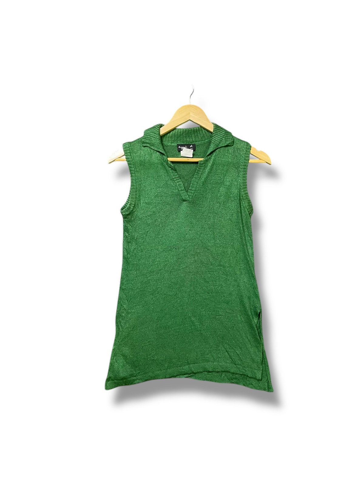 Designer × Vintage × agnes b. Agnès B. x Vintage Collared Knit Vest (43) Size US XXS / EU 40 - 1 Thumbnail